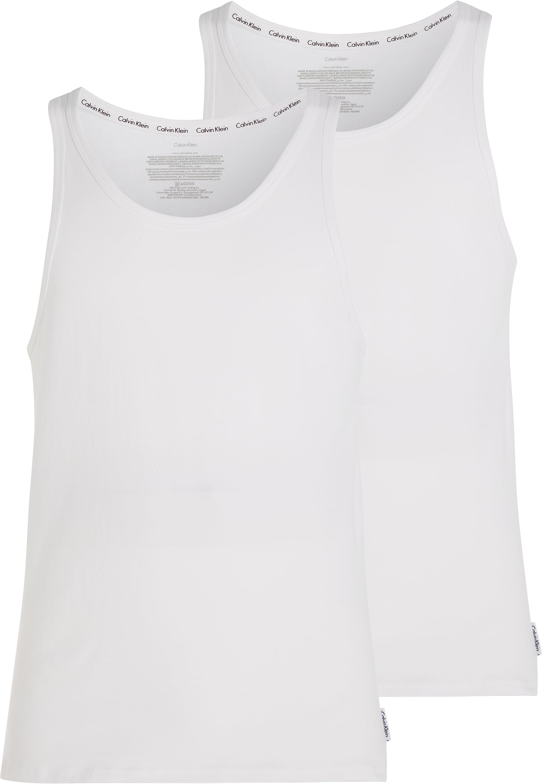 Calvin Klein Modern Cotton Tank Tops 2-Pack for Women - Soft Breathable White Sleeveless Shirts for Gym, Yoga & Summer Casual Wear