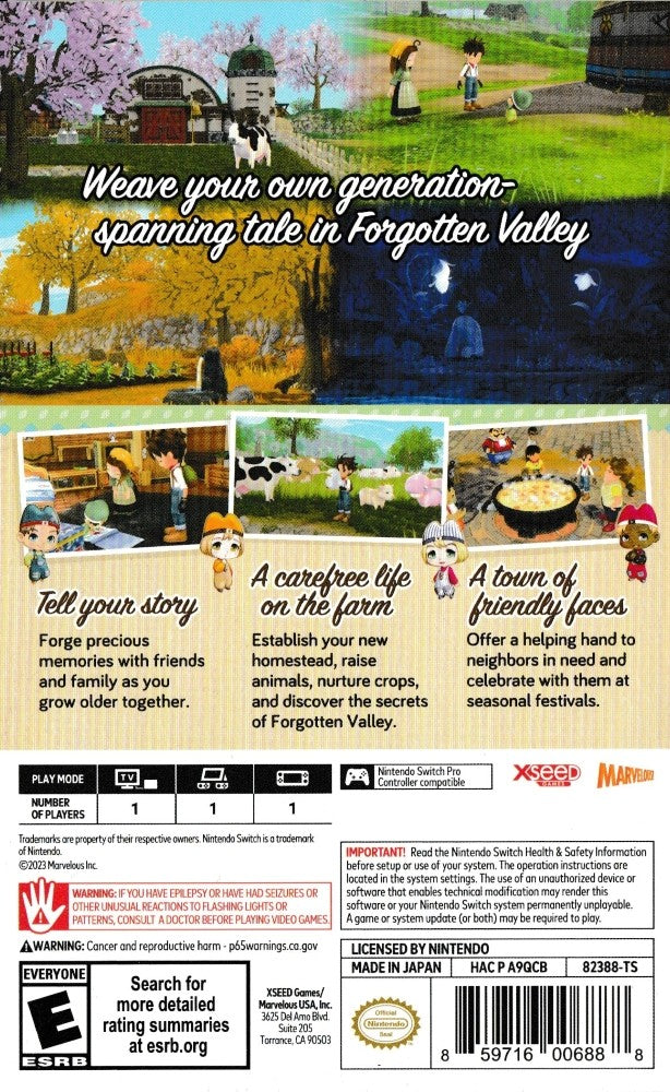 Story of Seasons: A Wonderful Life - Farming Simulation Game for Nintendo Switch | Relaxing Rural Life Adventure | Perfect for Family Gaming & Stress Relief