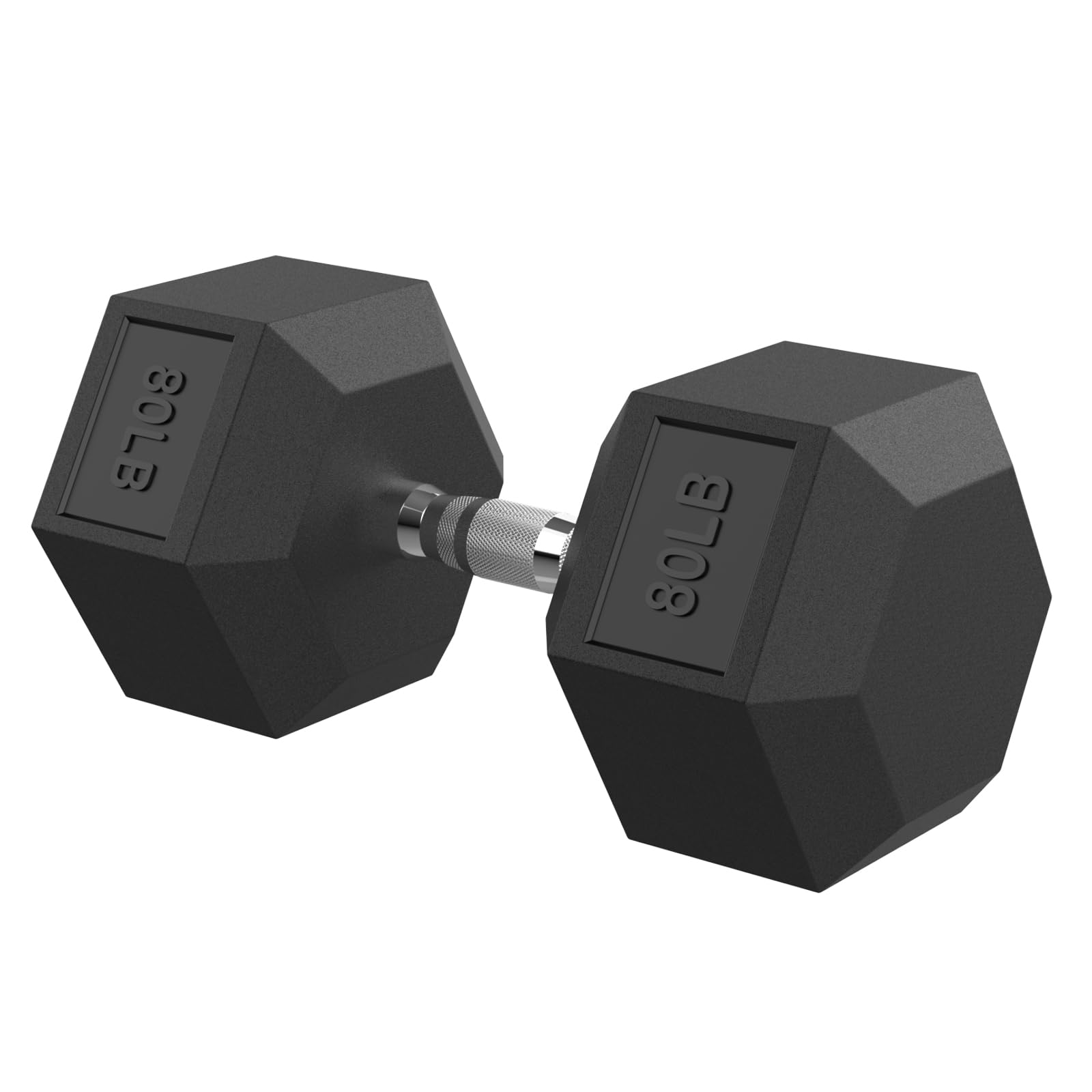 Hex Dumbbell Set 2.5-125 lbs - Rubber Encased Dumbbells for Strength Training & Fitness - Pair of Weight Lifting Dumbbells for Home Gym, CrossFit & Workout - Ideal for Muscle Building, HIIT & Functional Training