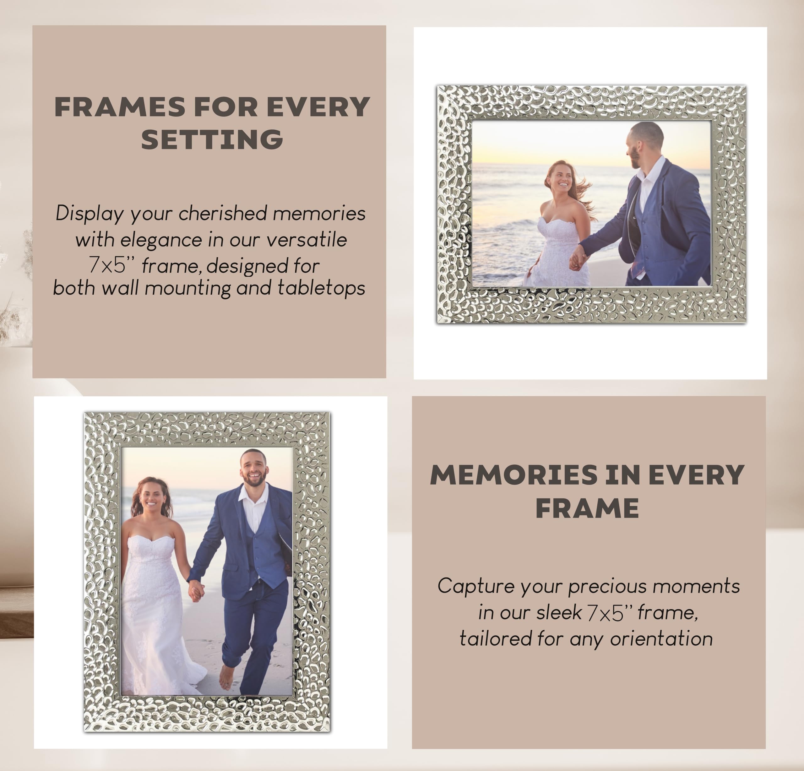 5x7 Photo Frame - Self Standing & Wall Mountable Picture Frame for 5x7 Photos - Perfect for Home Decor, Office Display, and Gift Giving