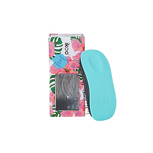 Ikoo Home Black Ocean Breeze Hair Brush - Detangling & Styling Brush for Smooth, Shiny Hair - Perfect for Home, Travel & Salon Use