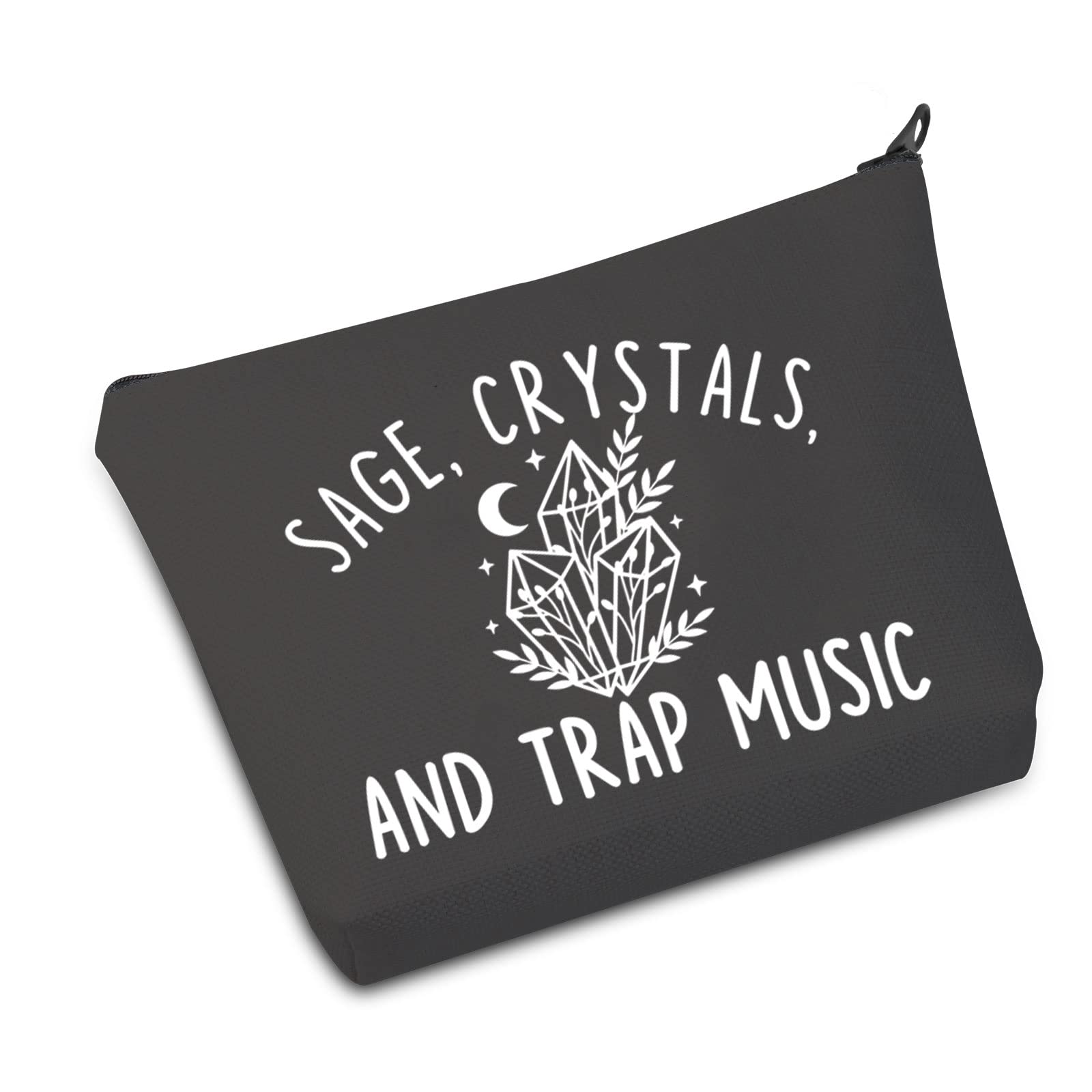 Funny Sage Bag with Crystals - Witchy Gift for Sage Lovers | Music & Makeup Pouch