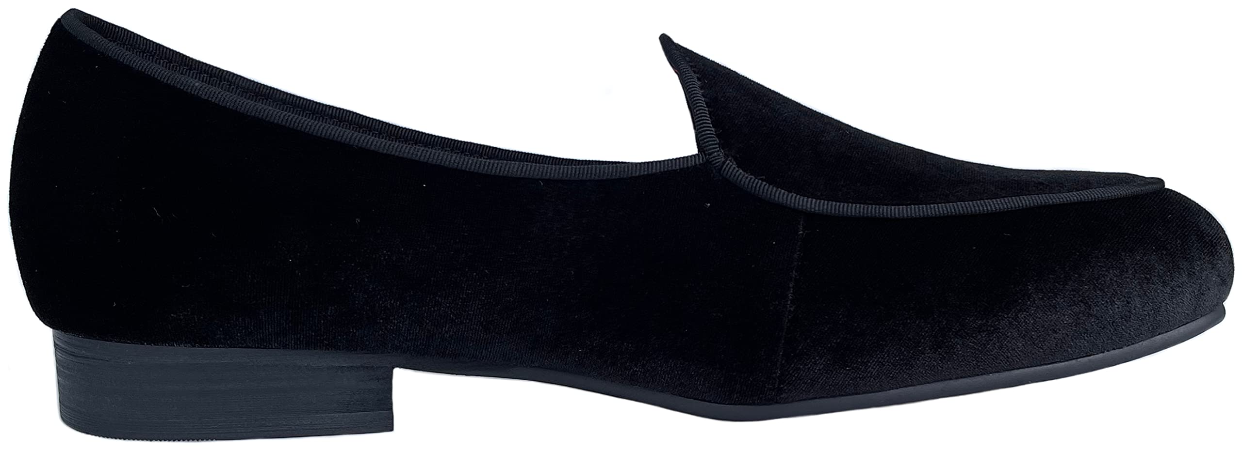 Justar Men's Velvet Belgian Loafers - Premium Formal Dress Shoes for Weddings & Business | Slip-On Tuxedo Smoking Slippers | Comfortable Flats for Office, Parties & Special Occasions