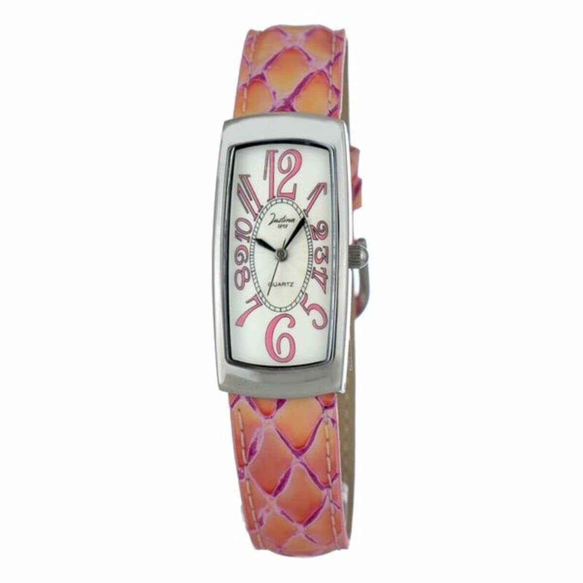 Justina Fitness Watch 21703R - Pink Sports Smartwatch with Adjustable Strap, Heart Rate Monitor & Step Counter for Women - Perfect for Running, Gym & Daily Activity Tracking