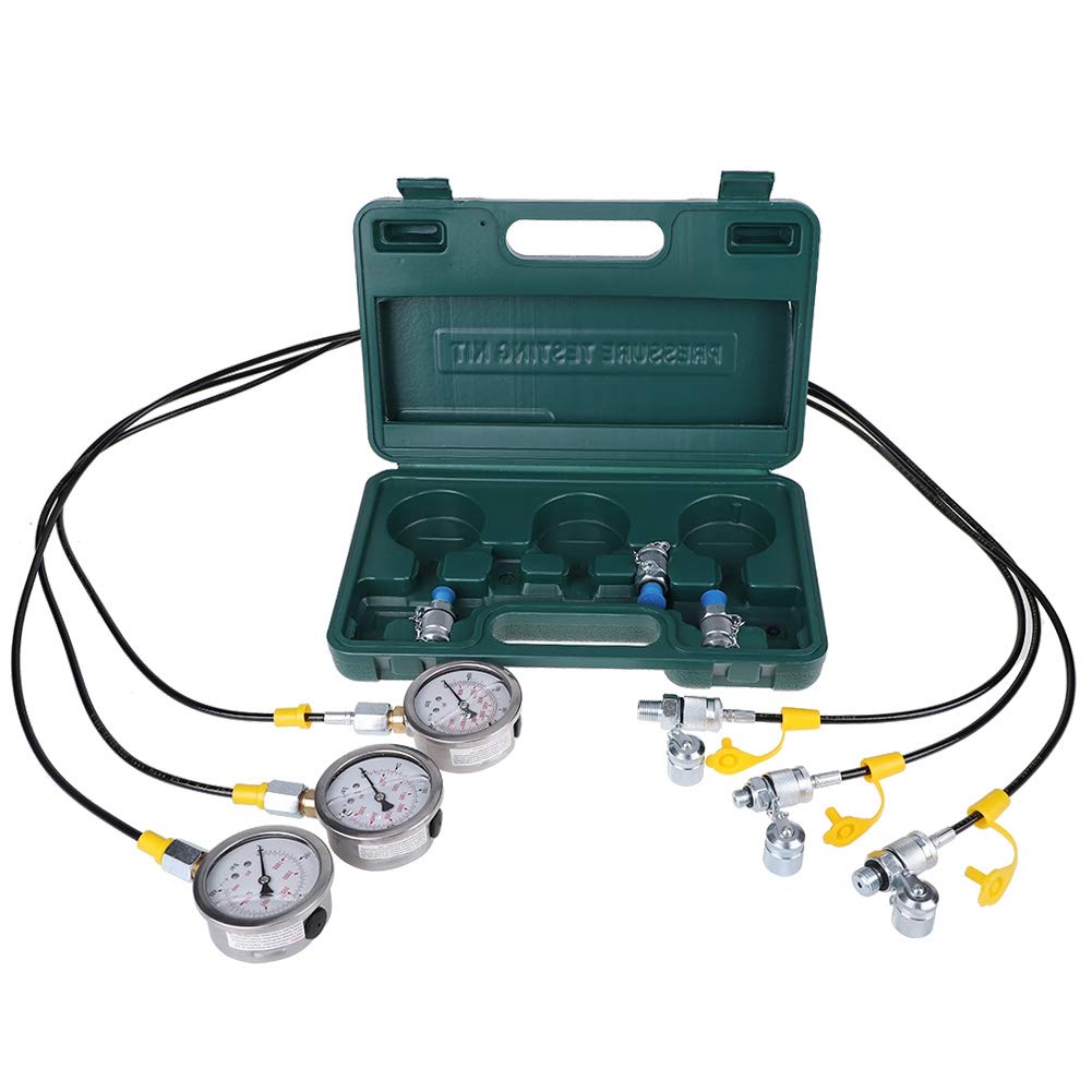 **Hydraulic Pressure Gauge Kit for Excavators – Heavy Duty Hydraulic Tester with Pressure Test Coupling – Construction Machinery & Equipment Parts – Perfect for Digging, Lifting & Demolition Work**