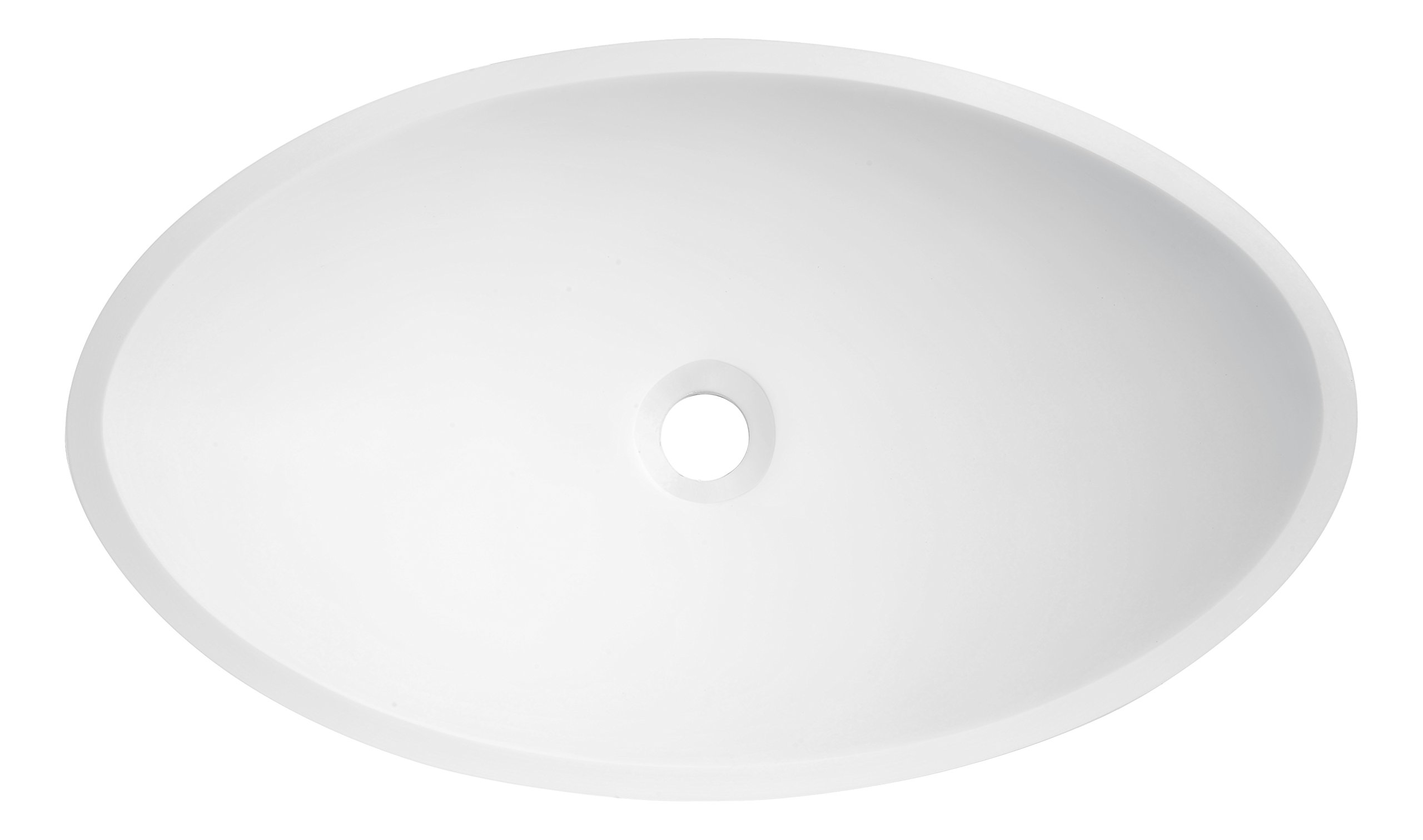 ANZZI LS-AZ300 Achilles Series Matte White Man-Made Stone Vessel Bathroom Sink - Modern Farmhouse Vanity for Powder Room & Guest Bath - Durable & Easy to Clean