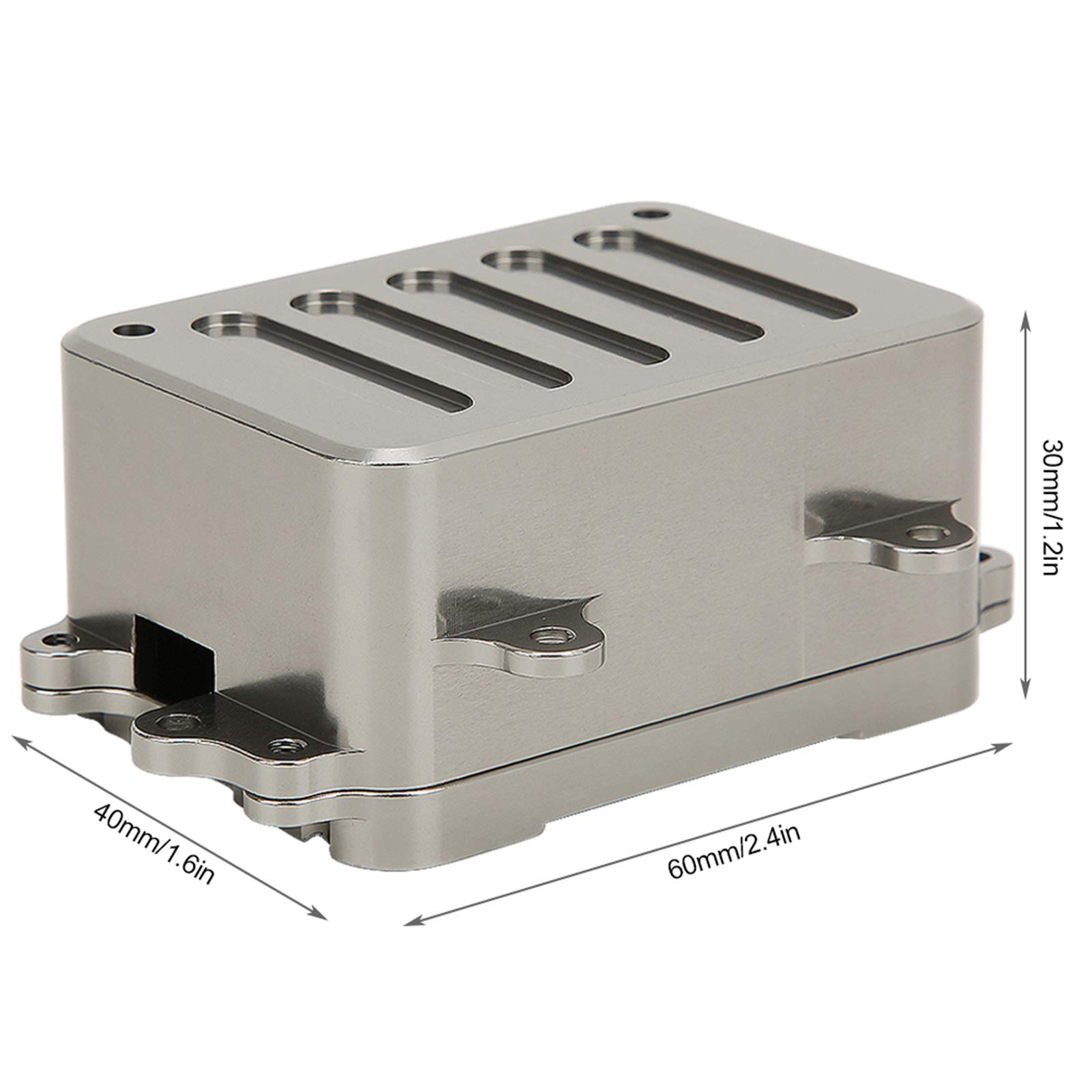 Tbest Waterproof RC Receiver Box - Metal ESC Enclosure for SCX10 1/10 Scale RC Crawler Cars - Upgrade Part for Off-Road RC Models - Perfect for Trail Running & Rock Crawling Adventures