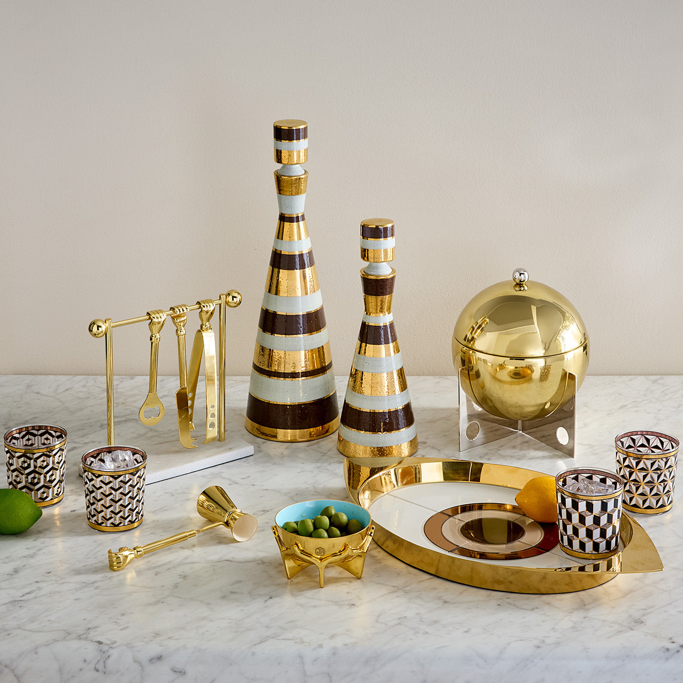 Premium Chroma Bronze Decanters for Wine & Liquor - Elegant Glass Carafe with Aerating Spout - Perfect for Home Bars, Dinner Parties & Gift Giving