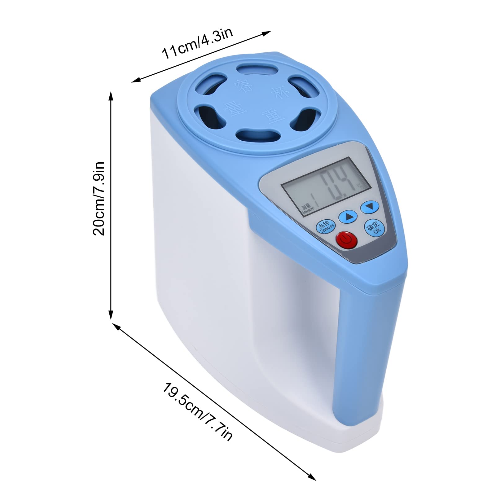 High Precision Digital Grain Moisture Meter - Portable Hygrometer Analyzer for Rice, Corn, Soybean & 24+ Grains | OREQ Moisture Tester for Agriculture, Farming & Food Storage (EU Plug)