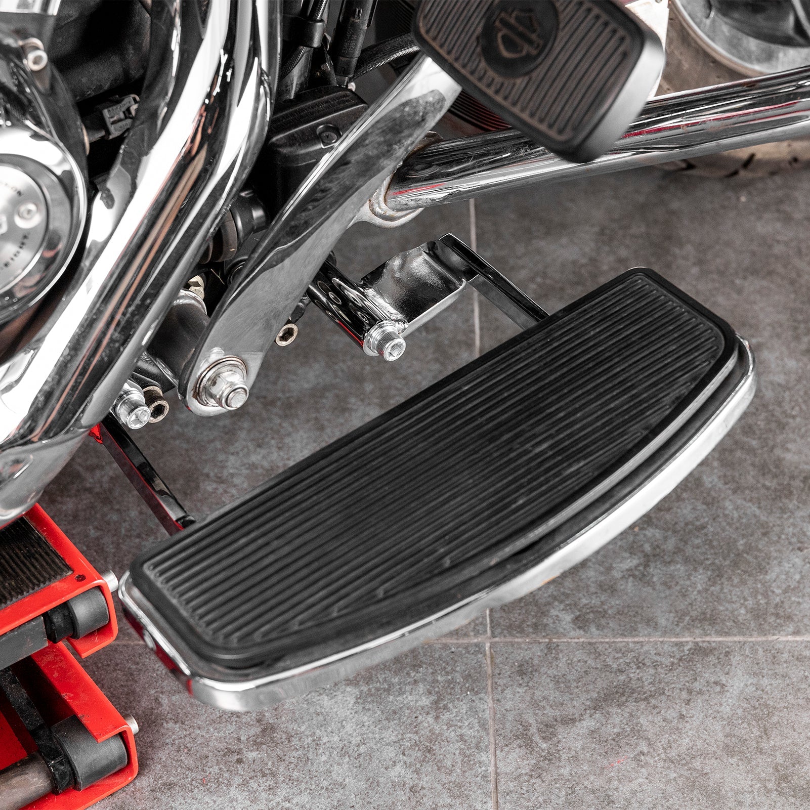 2009-2025 Harley Davidson FLHT FLHR FLTR FLHX Steel Driver Floorboard Relocation Kit - 2 Forward & 1 Outward Adjustable Brackets for Improved Riding Comfort & Control - Perfect for Long Distance Touring & Custom Bike Builds
