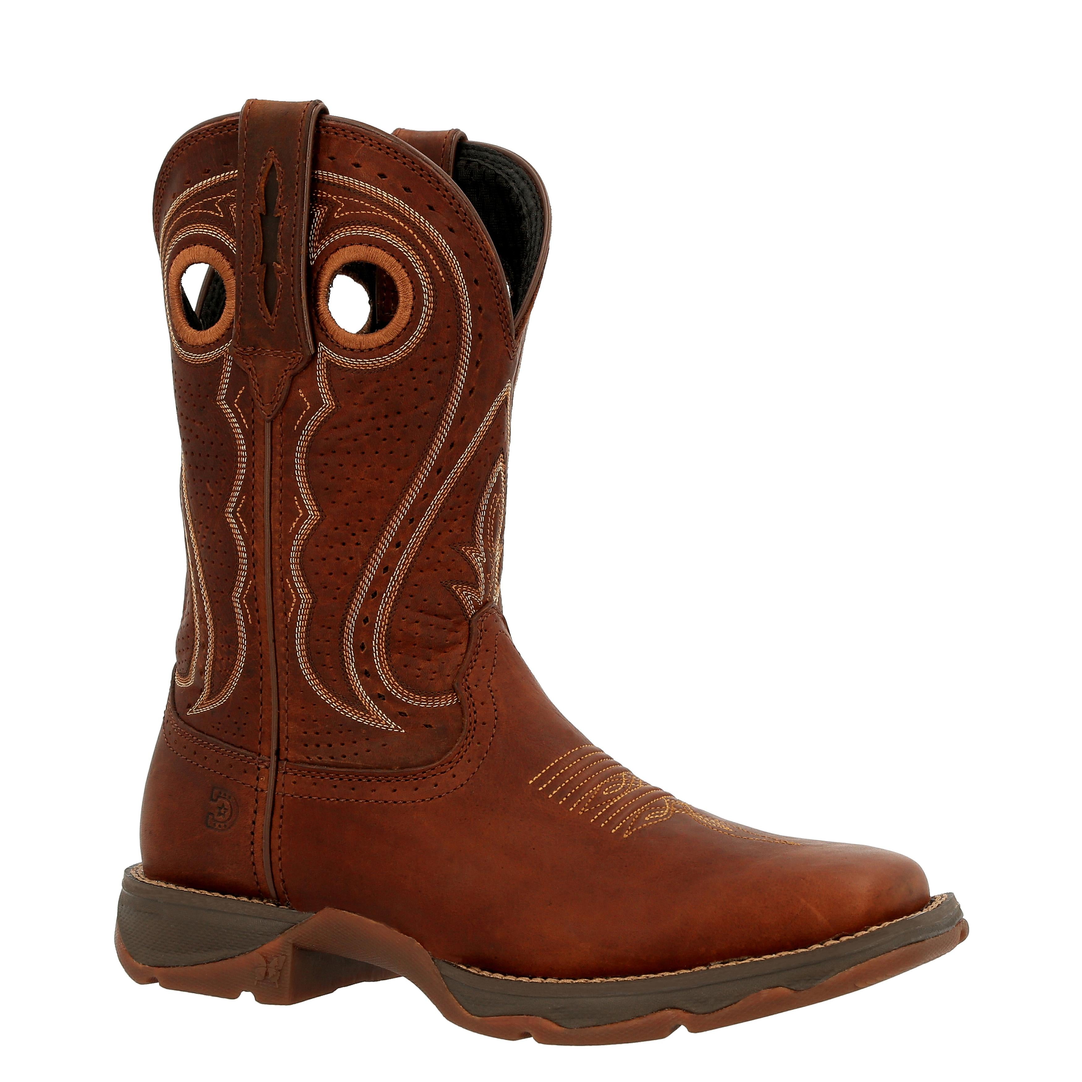 Durango Women's Lady Rebel S 11 Western Boot - Ventilated Brown Leather Cowgirl Boots for Riding, Country Fashion & Outdoor Events
