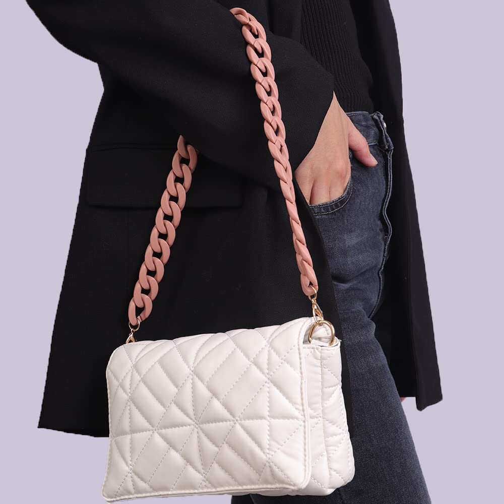 Acrylic Resin Handbag Chain Strap - Adjustable Shoulder & Crossbody Bag Replacement Strap for Women's Purses - Perfect for Casual Outings, Parties & Everyday Use
