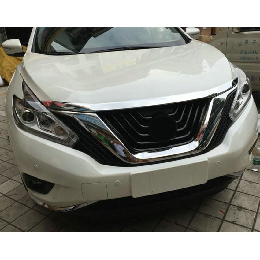 2015-2019 Nissan Murano Front Hood Grill Cover - Durable Bonnet Molding Trim for Enhanced Style & Protection | Perfect for Car Customization & Off-Road Adventures