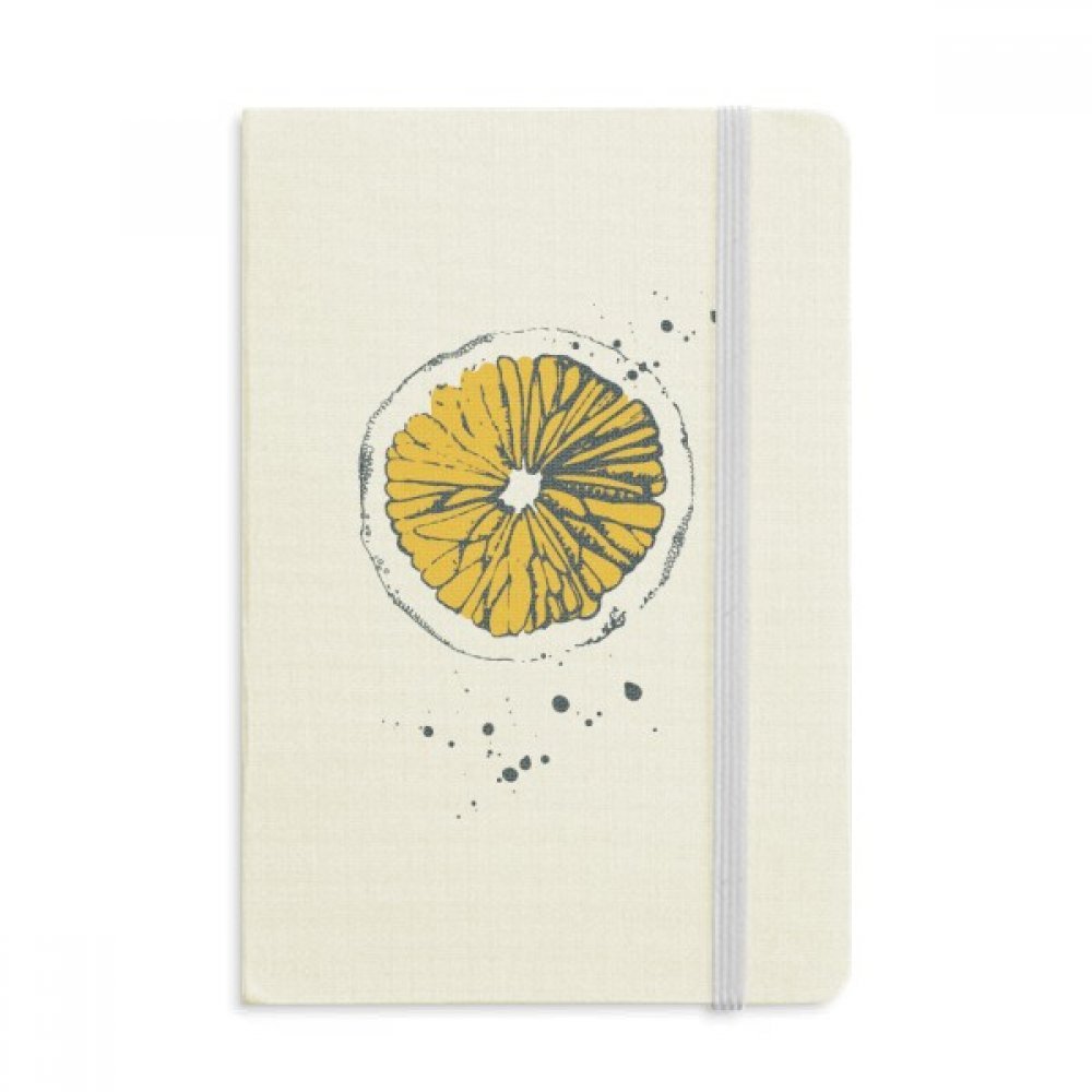 Lemon Fruit Watercolor Illustration Notebook - Hard Cover Classic Journal Diary with Fabric Design | Perfect for Sketching, Note Taking & Gift Giving