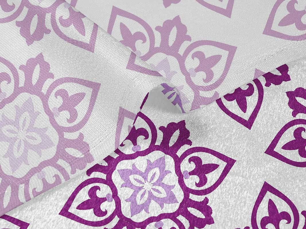 oneOone Velvet Plum Fabric Mosaic - 58 Inch Wide Printed Sewing Material by The Yard for DIY Clothing, Dresses & Home Decor Projects