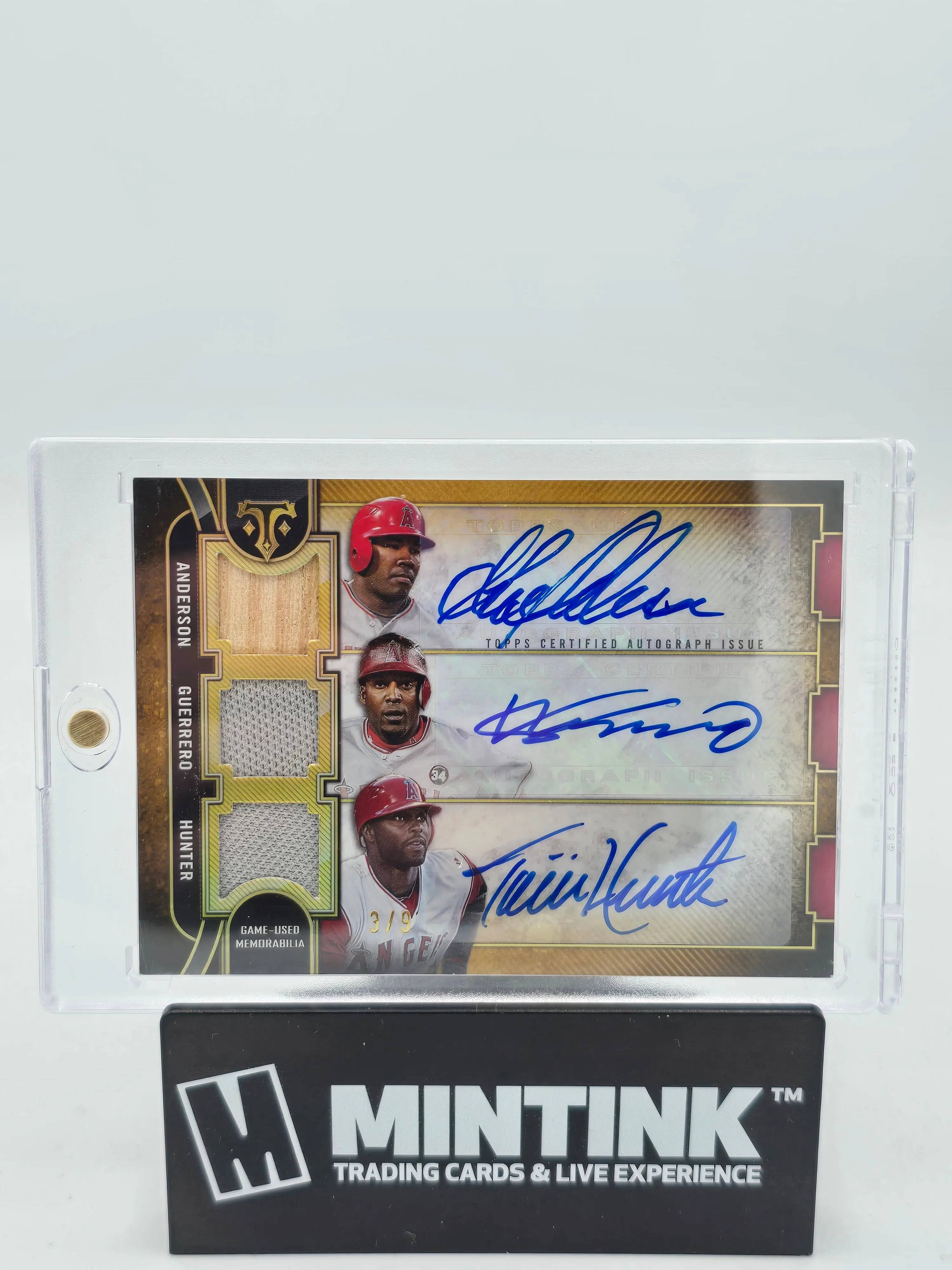 2024 Topps Triple Threads Anderson Guerrero Hunter Triple Relic Combos Autograph Card /9 - Rare Baseball Memorabilia for Collectors & Sports Fans
