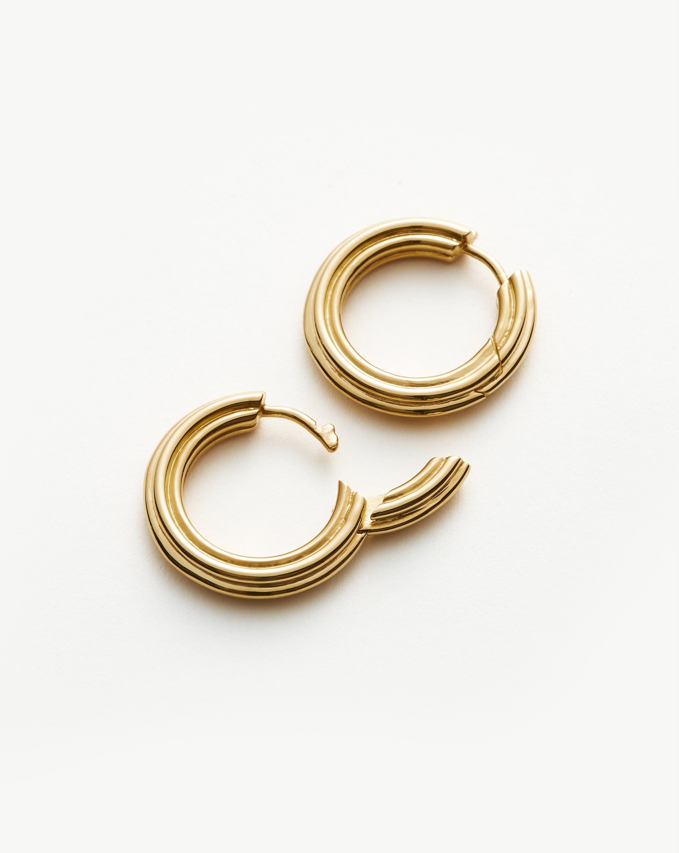 18k Gold Plated Small Hoop Earrings for Women - Minimalist Dainty Everyday Jewelry - Perfect for Work, Date Night & Special Occasions