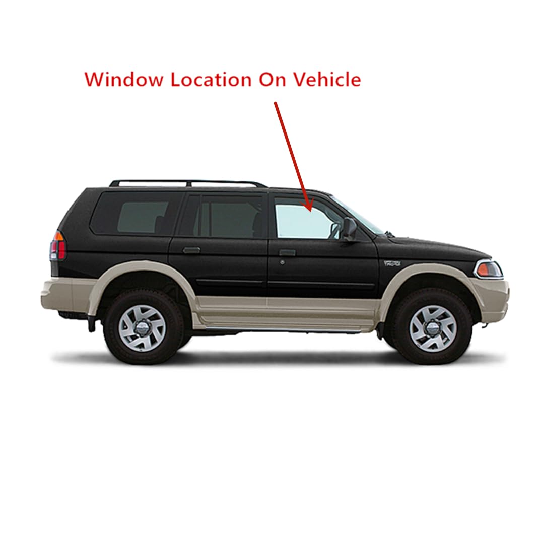 Passenger Right Side Front Door Window Glass Replacement for Mitsubishi Montero Sport 1997-2007 - OEM Fit, Easy Installation - Perfect for Broken Window Repair & Vehicle Maintenance