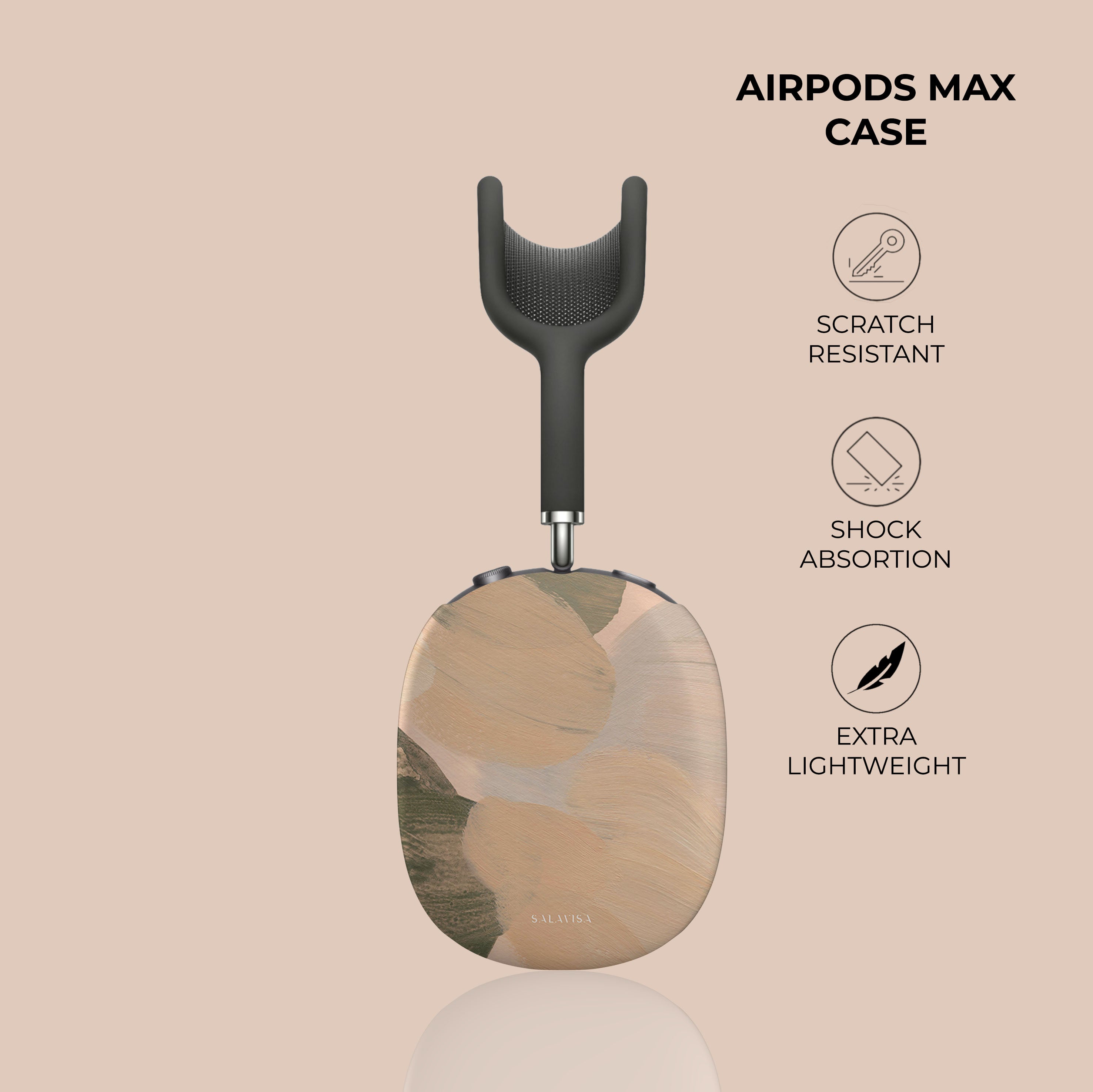 Premium Canvas AirPods Max Case - Durable Protective Cover with Soft Interior for Apple AirPods Max Headphones - Perfect for Travel, Gym & Daily Storage