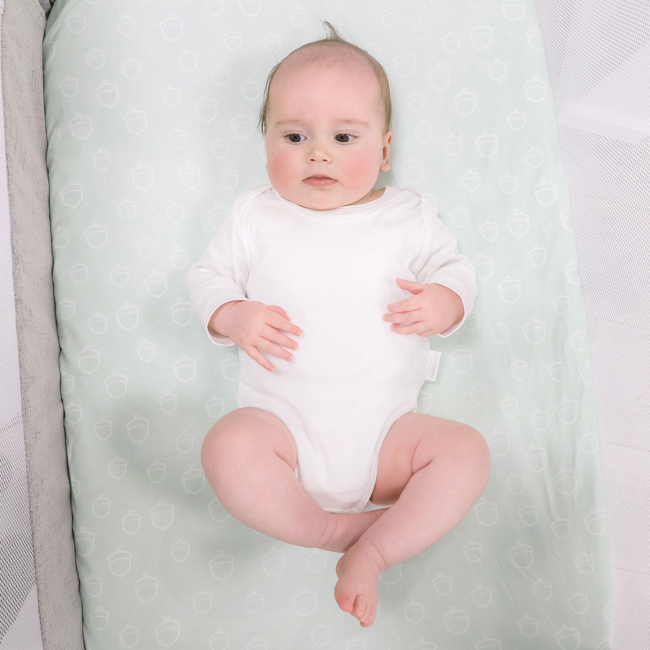 Nordic 2-Pack Jersey Cotton Co-Sleeper & Bedside Sleeper Fitted Sheets - Soft Breathable Crib Sheets for Baby Bassinet (Avocado Green & Forest Green) - Perfect for Nursery, Bedside Sleeping & Travel