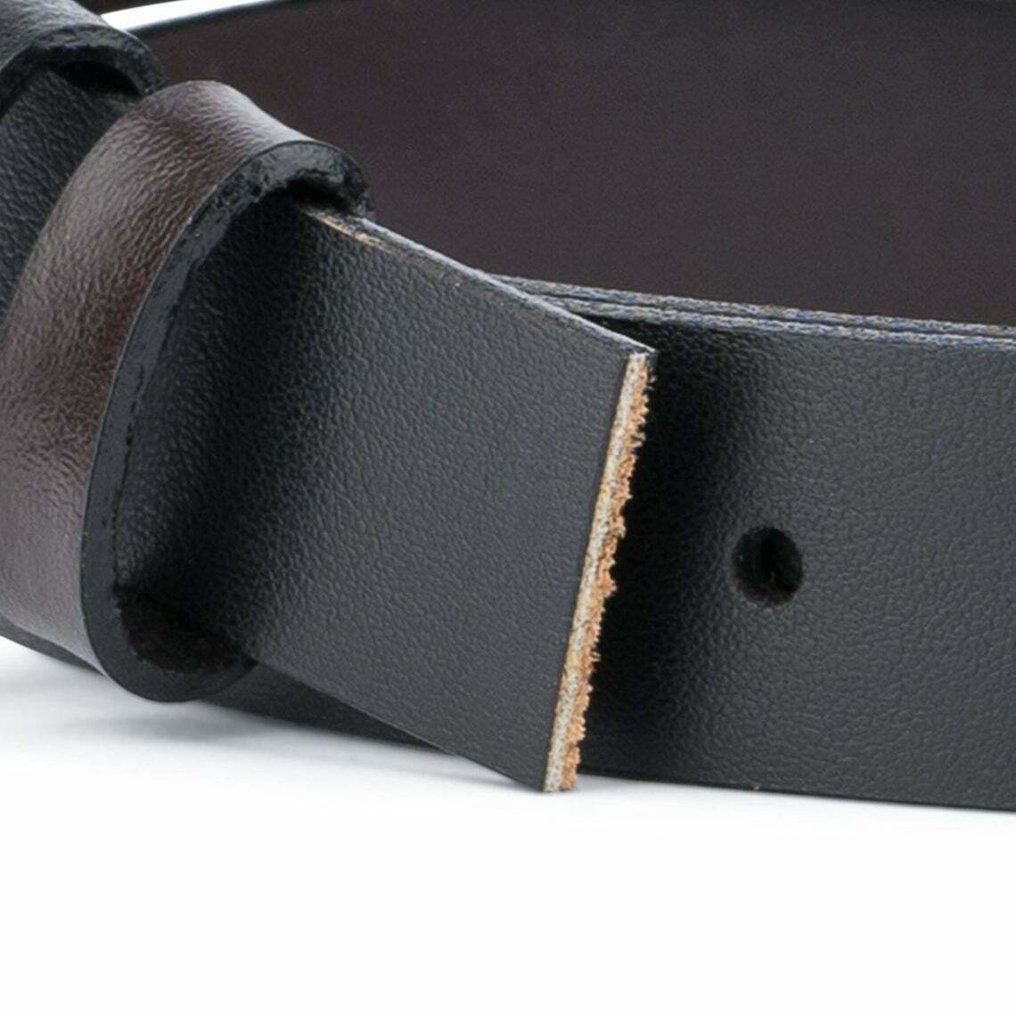 1 Inch Men's Reversible Leather Belt Strap for Dunhill Buckles - Black & Brown 25mm - Premium Dress Belt for Business, Casual & Formal Wear