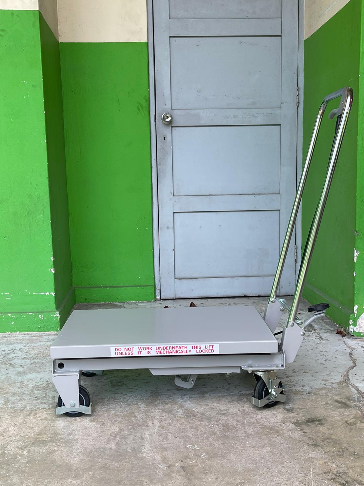 Aiko 100kg Aluminum Lift Table with PU Wheels - Heavy Duty Adjustable Workbench | Model PT BS100A | Perfect for Warehouses, Garages & Industrial Workspaces