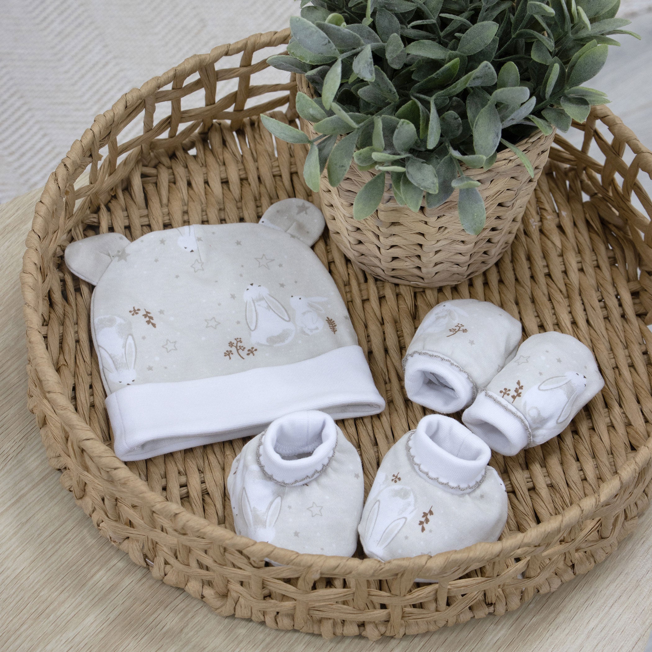 Bunny Dreams 3-Piece Newborn Baby Layette Set - Soft Cotton Outfit for Infants 0-3 Months | Perfect for Photo Shoots, Gifts & Special Occasions