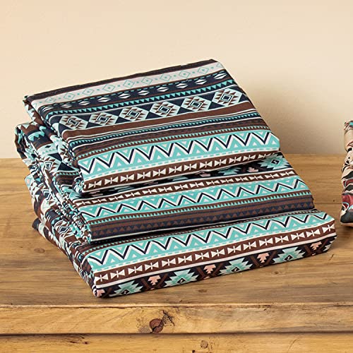BLACK FOREST DECOR Pecos River Sheet Set - Full Size Bedding - 100% Cotton Soft Sheets - Clearance Sale | Perfect for Guest Rooms, Vacation Homes & Cozy Bedroom Decor