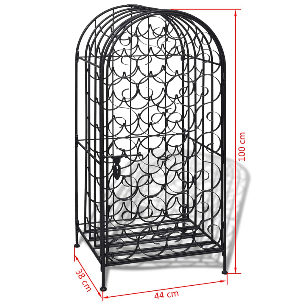 CHARMMA 35-Bottle Metal Wine Rack - Sturdy & Space-Saving Wine Storage for Kitchen, Dining Room or Wine Cellar