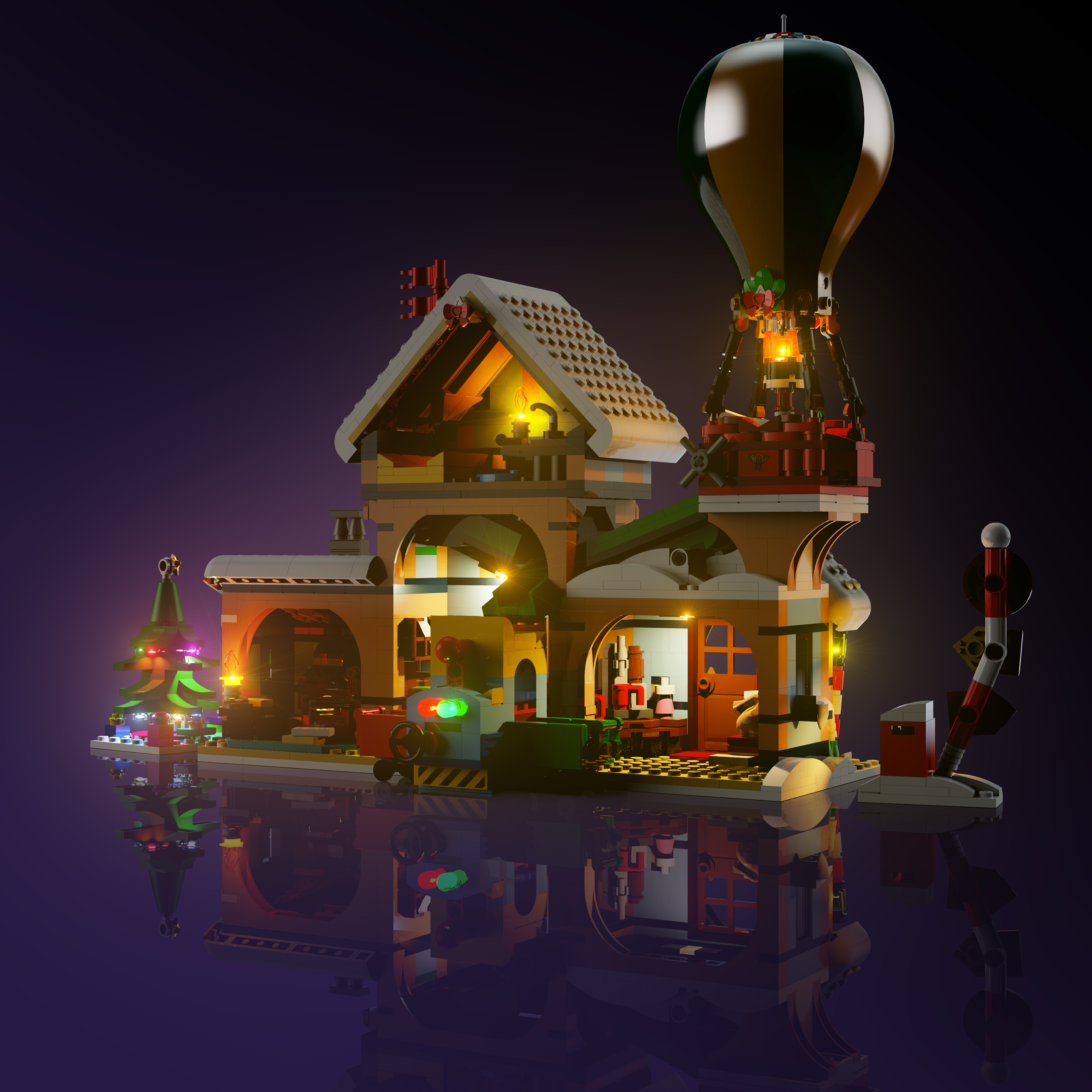 LEGO® Santa's Post Office #10339 Light Kit - DIY Brick Building Toy Accessory for Holiday Decor & Christmas Village Display