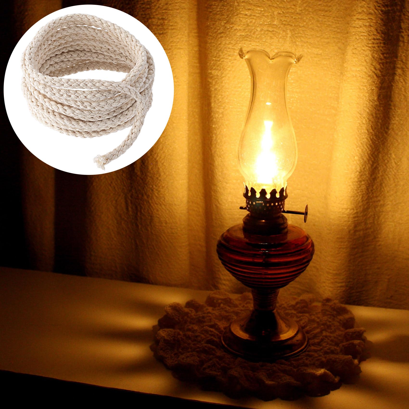 PAGOW 65.6ft/20m Cotton Candle Wicks - 1/8