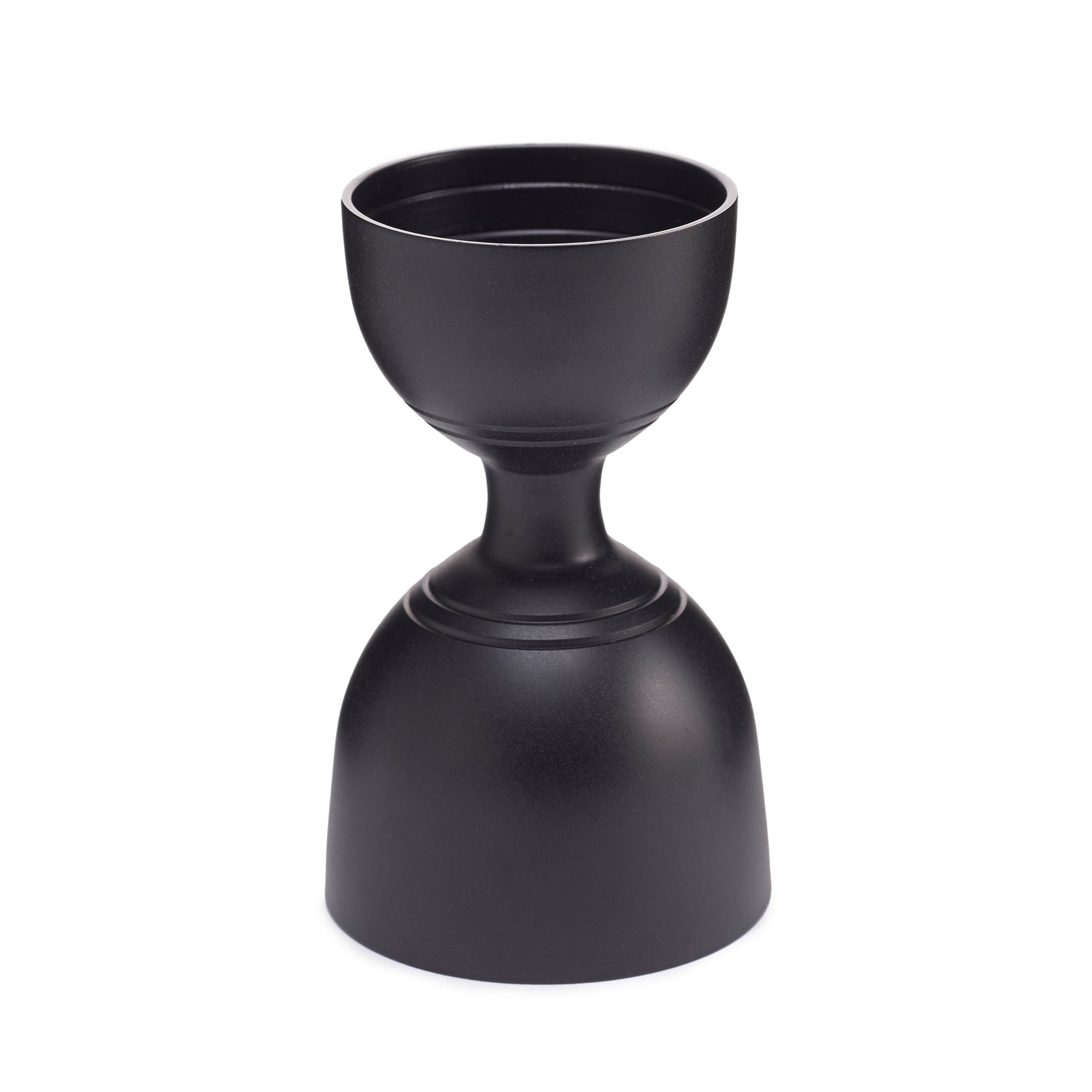 LEOPOLD® Matte Black Jigger with Banded Design - 1oz & 2oz Dual Measuring Cup for Cocktails, Coffee, and Baking - Perfect for Bartenders and Home Mixologists
