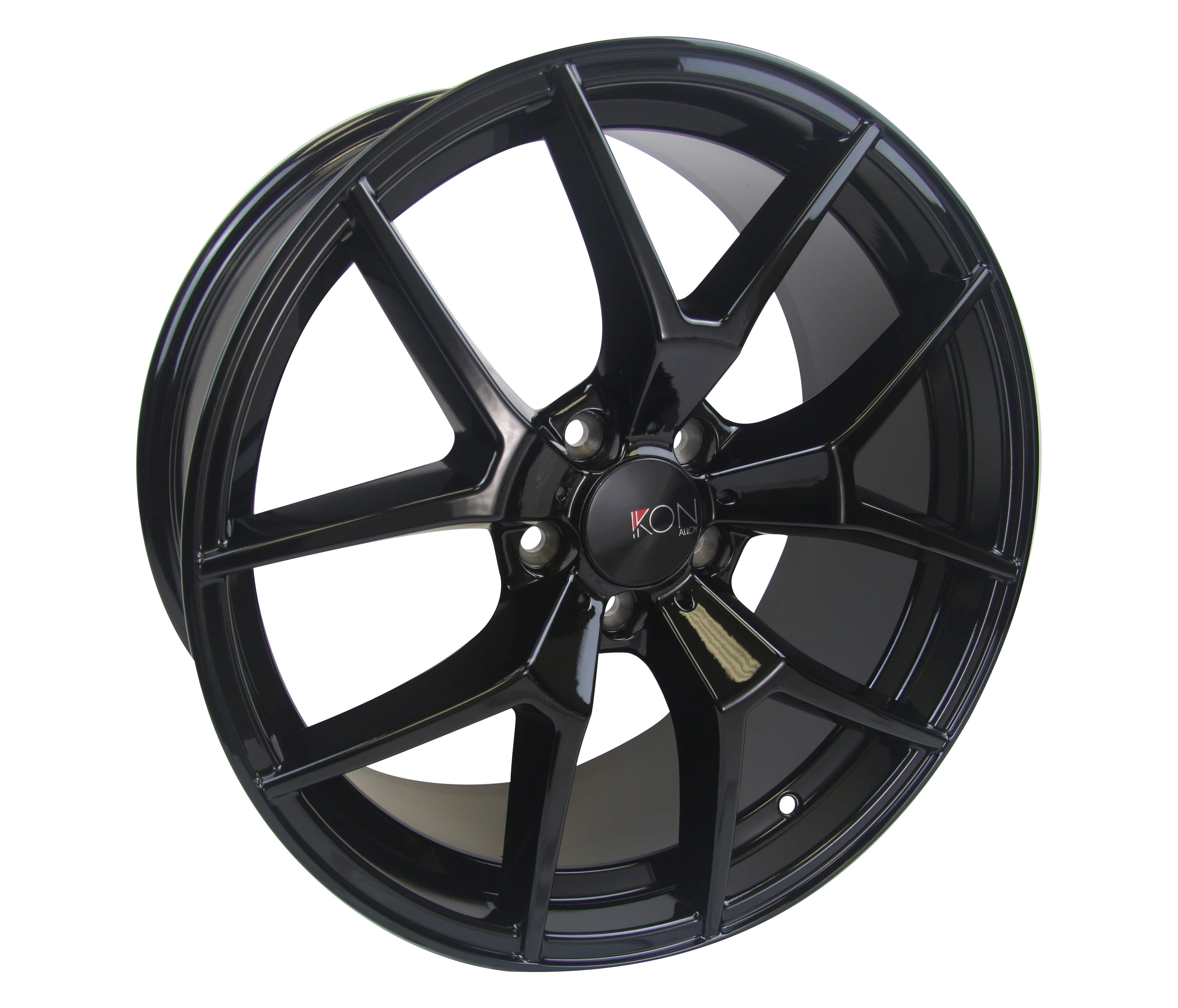 IKON Alloy Wheel RWM31 18x8 5x112 66.6mm Hub Bore Gloss Black Replica Rim - Perfect for Audi A4, A5, Q5 & Volkswagen Passat Upgrades