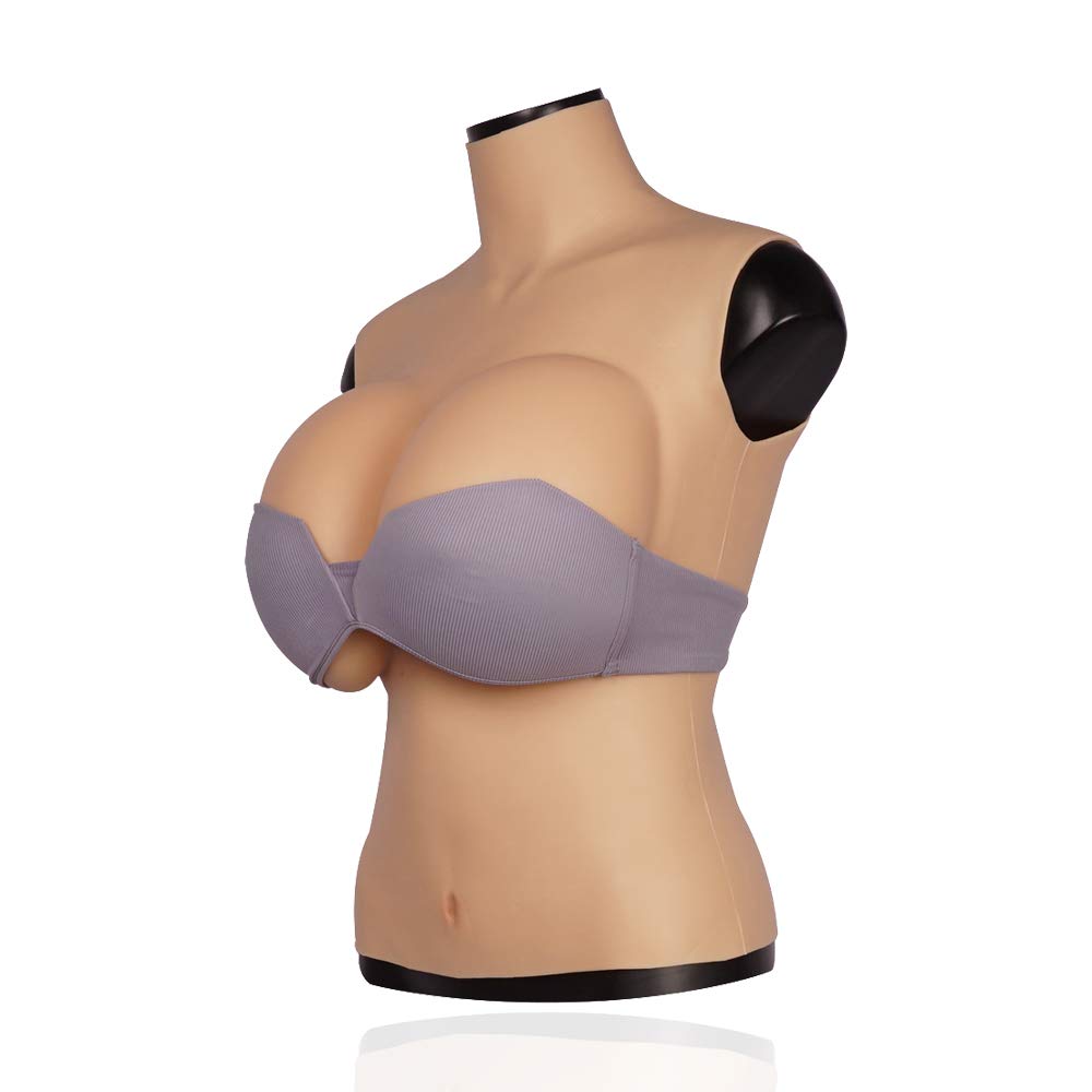 Premium C-G Cup Half-Body Silicone Breast Plates for Drag Queens, Crossdressers & Transgender - Realistic Breast Forms for Cosplay, Theater & Gender Affirmation