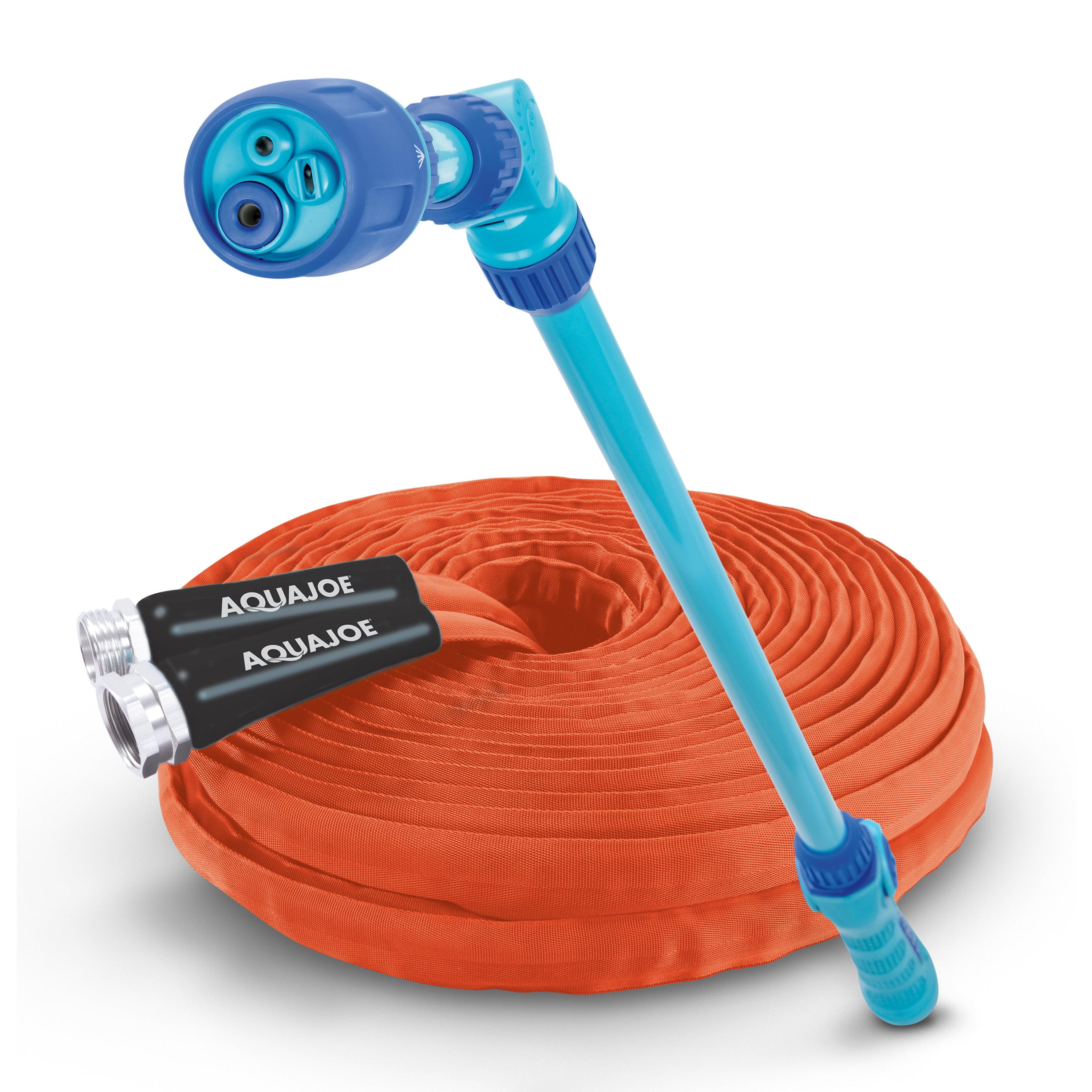 Aqua Joe Garden Watering Bundle - 75ft Heavy Duty Expandable Hose with Adjustable Watering Wand for Lawn, Plants & Outdoor Cleaning | Perfect for Gardening, Car Washing & Backyard Use