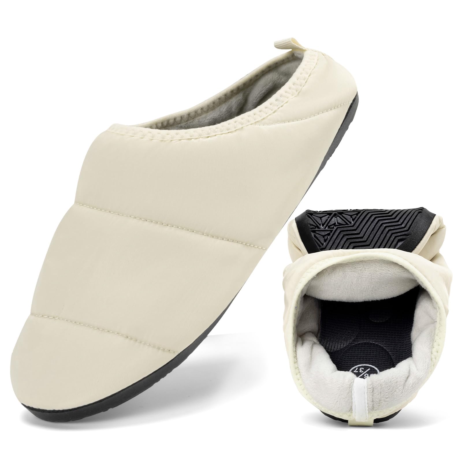 KOWAYI Memory Foam House Slippers for Men & Women - Warm Winter Indoor/Outdoor Camping Slippers, Lightweight Tent Shoes for Home, Travel & Outdoor Adventures