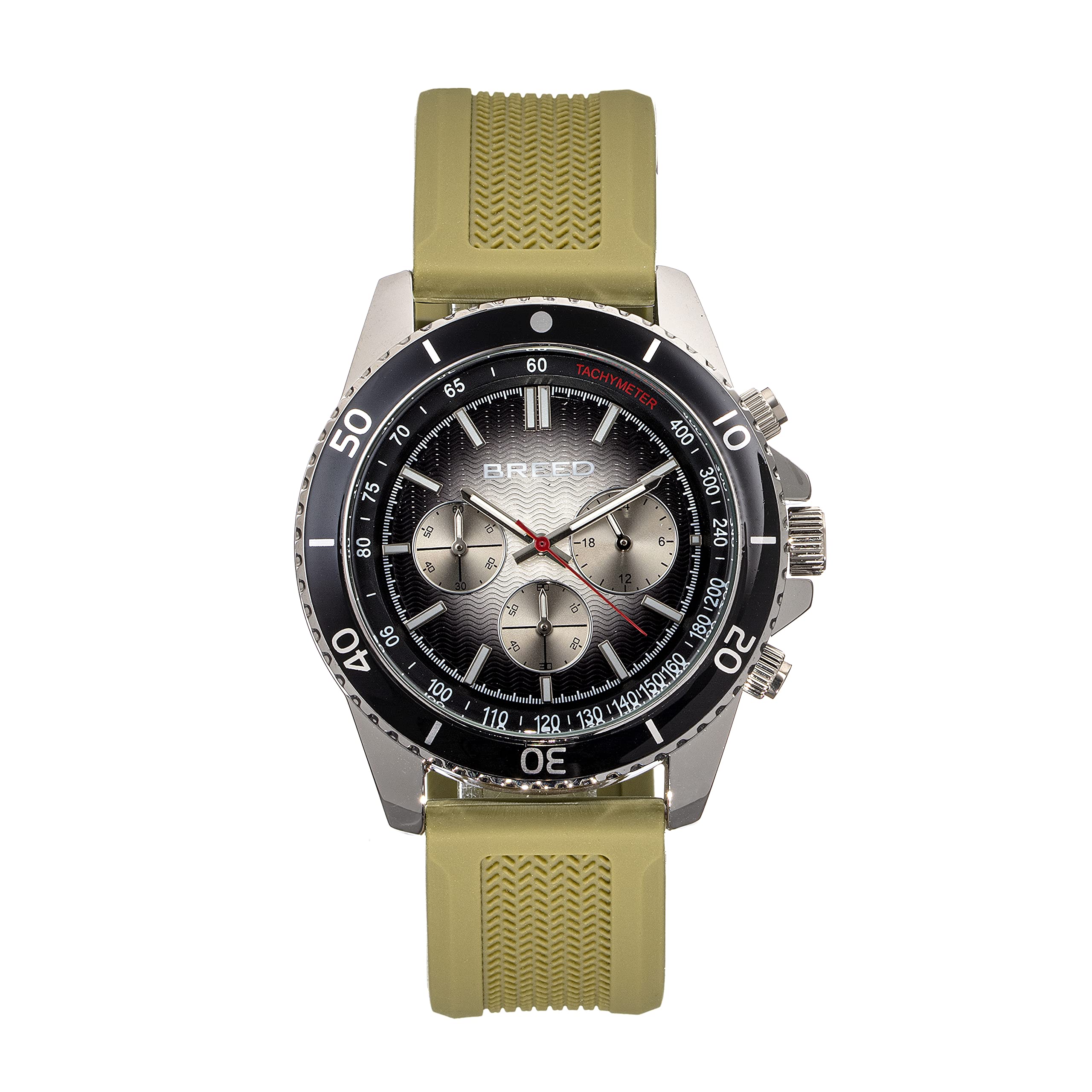 BREED Tempo Chronograph Strap Watch for Men - Waterproof Sports Wristwatch with Date Display - Perfect for Running, Swimming & Outdoor Activities