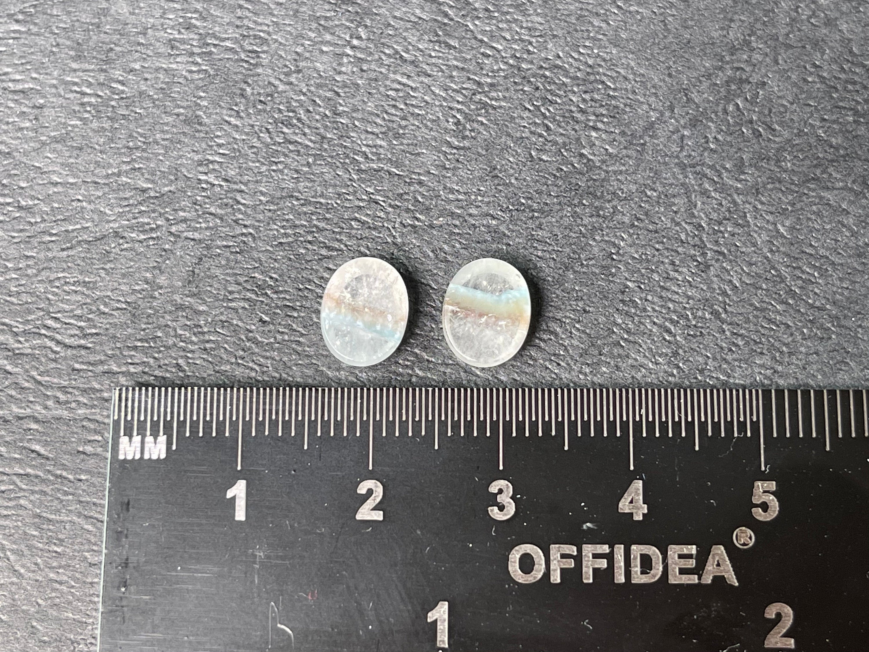 GILALITE Cabochons | Medusa Paraiba Quartz Striped Oval Gemstones for Jewelry Making (43824) | Perfect for Necklaces, Rings & DIY Craft Projects