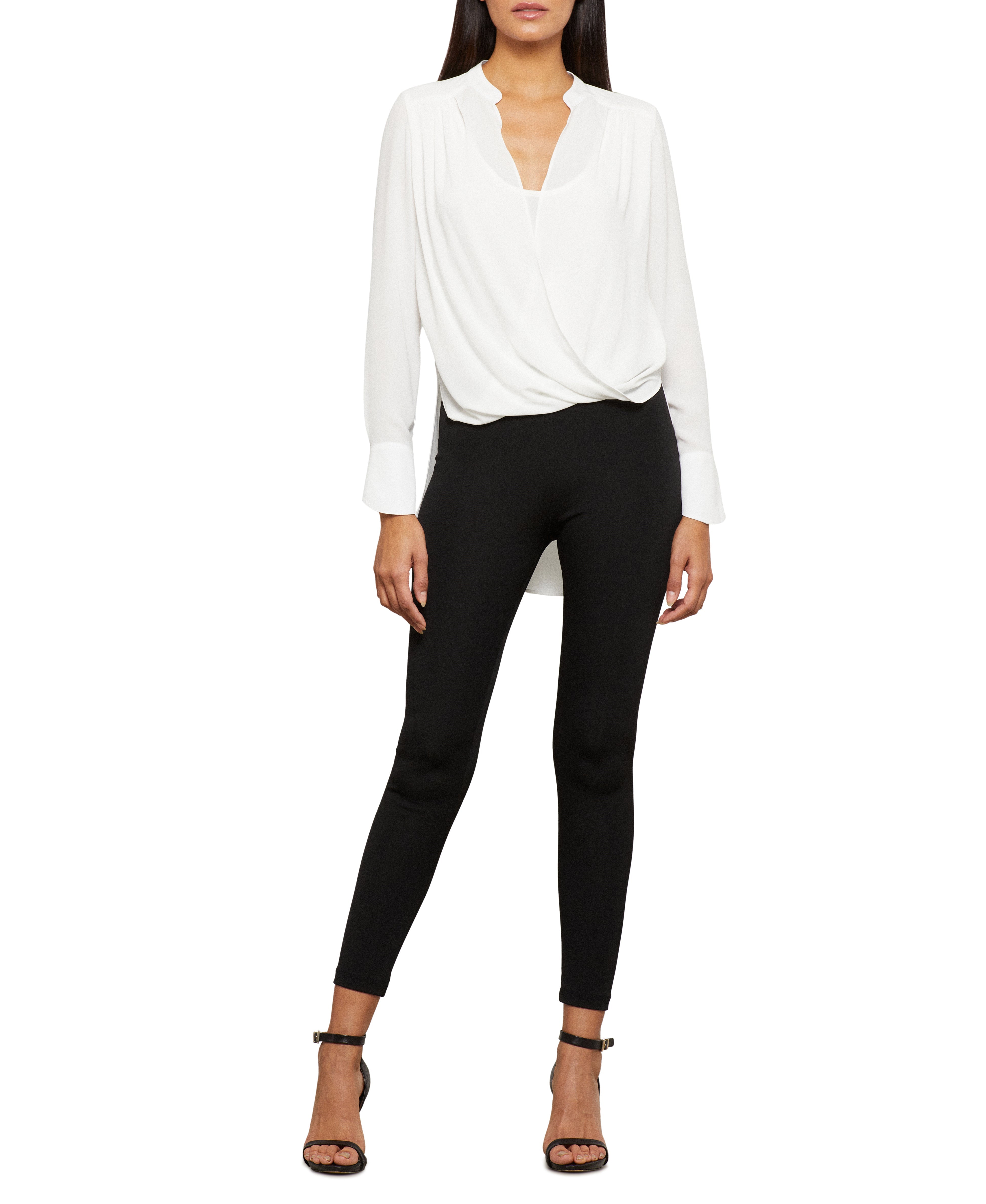 JAKLYN Women's Draped Front Blouse - Elegant V-Neck Tunic Top for Work & Casual Wear | Perfect for Office, Date Night & Everyday Outfits