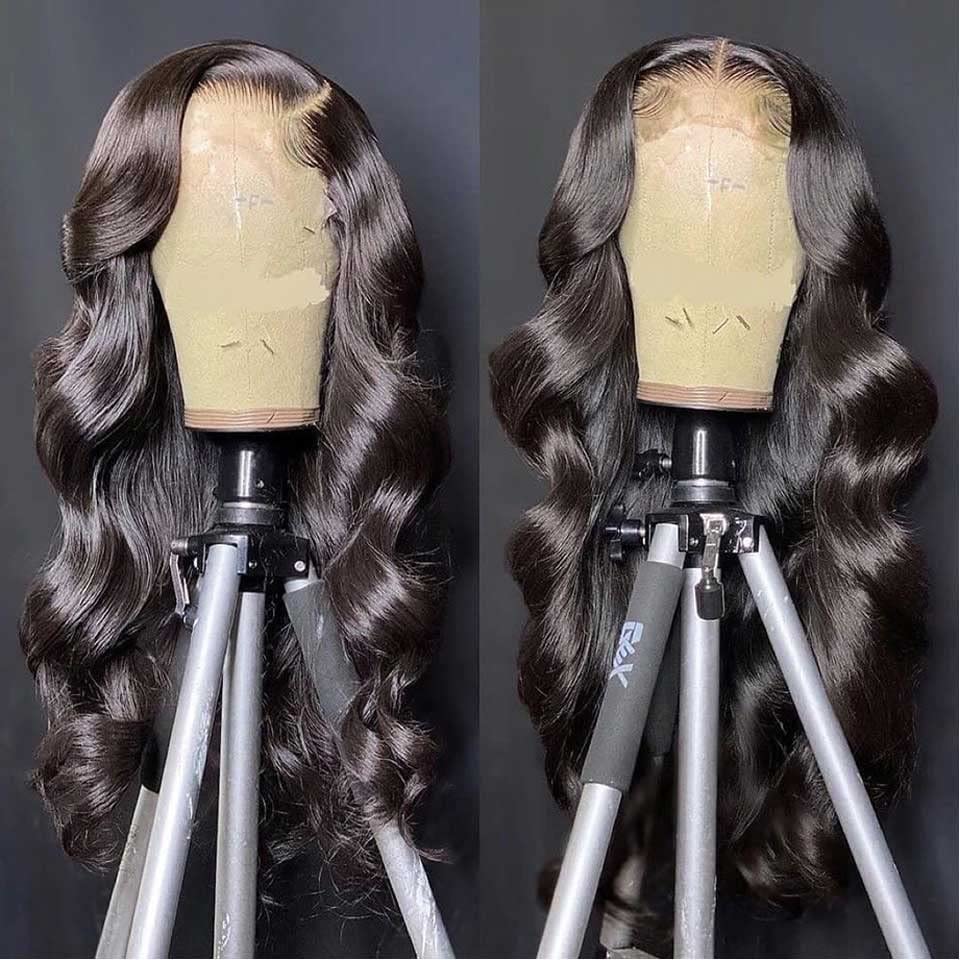 13x4 HD Transparent Lace Front Wigs Human Hair - Body Wave 180% Density Glueless Lace Frontal Wig for Black Women with Pre-Plucked Baby Hair (24 Inch) | Perfect for Daily Wear, Special Occasions & Protective Styling