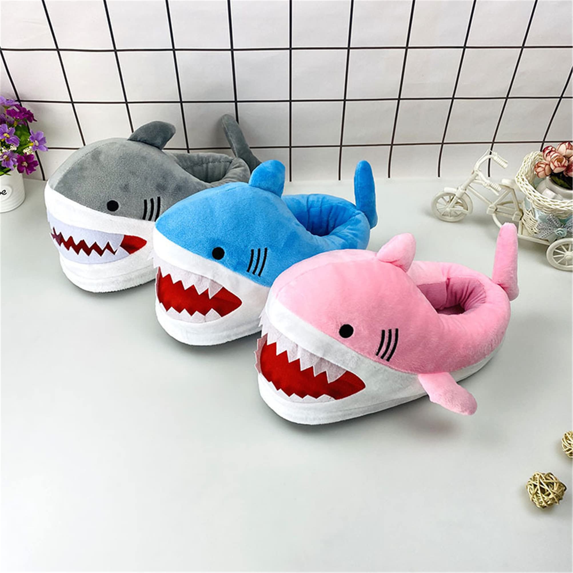 Cozy Animal Slippers for Women - Pig, Hamster & Shark Design Warm Fuzzy House Shoes for Winter Indoor Comfort | Perfect for Home, Lounge & Gift Giving