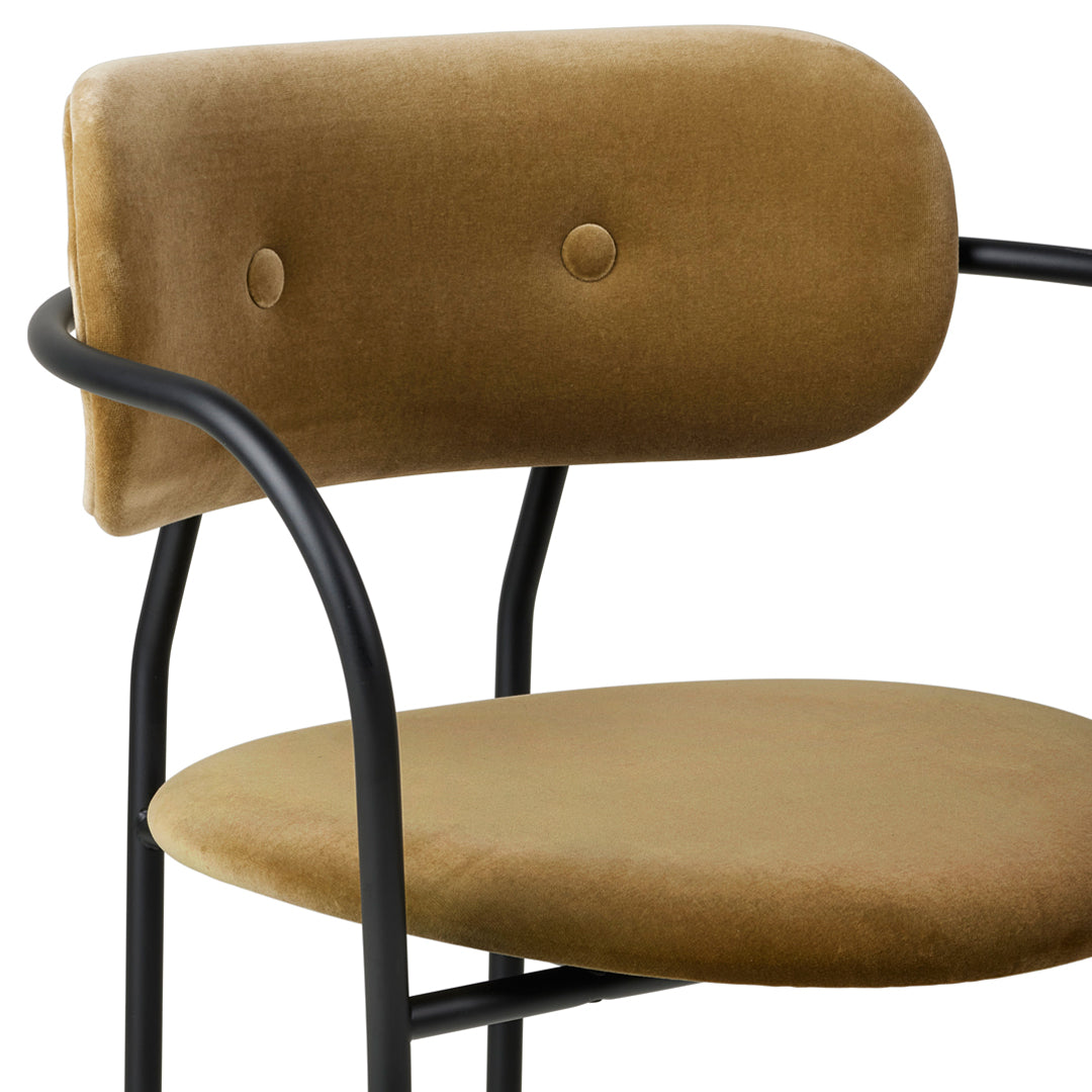 Modern Coco Dining Chair with Armrest - Comfortable Upholstered Seat for Kitchen, Dining Room, or Home Office - Perfect for Family Meals and Entertaining Guests