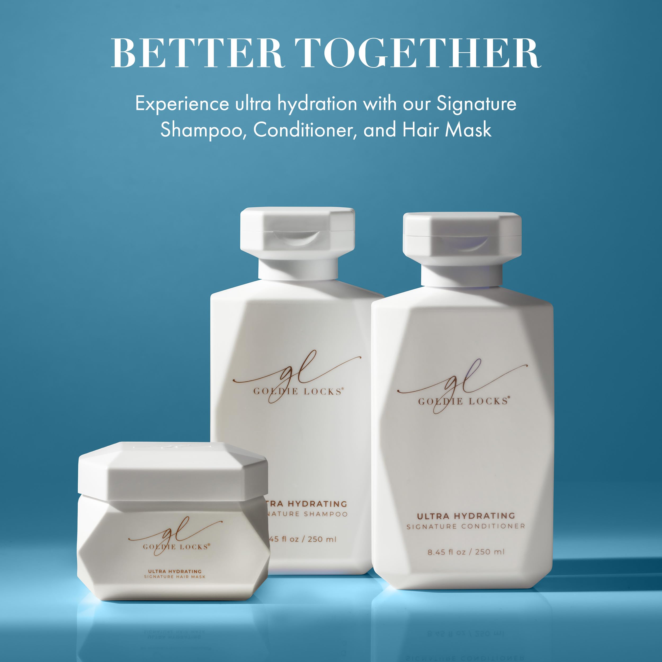 Goldie Locks Ultra Hydrating Signature Conditioner for Hair Extensions & Color Treated Hair - Moisturizing Split Ends Treatment, Frizz Control & Shine Enhancer (33.8 Fl Oz) - Perfect for Damaged, Dry Hair Care & Salon-Quality Results at Home