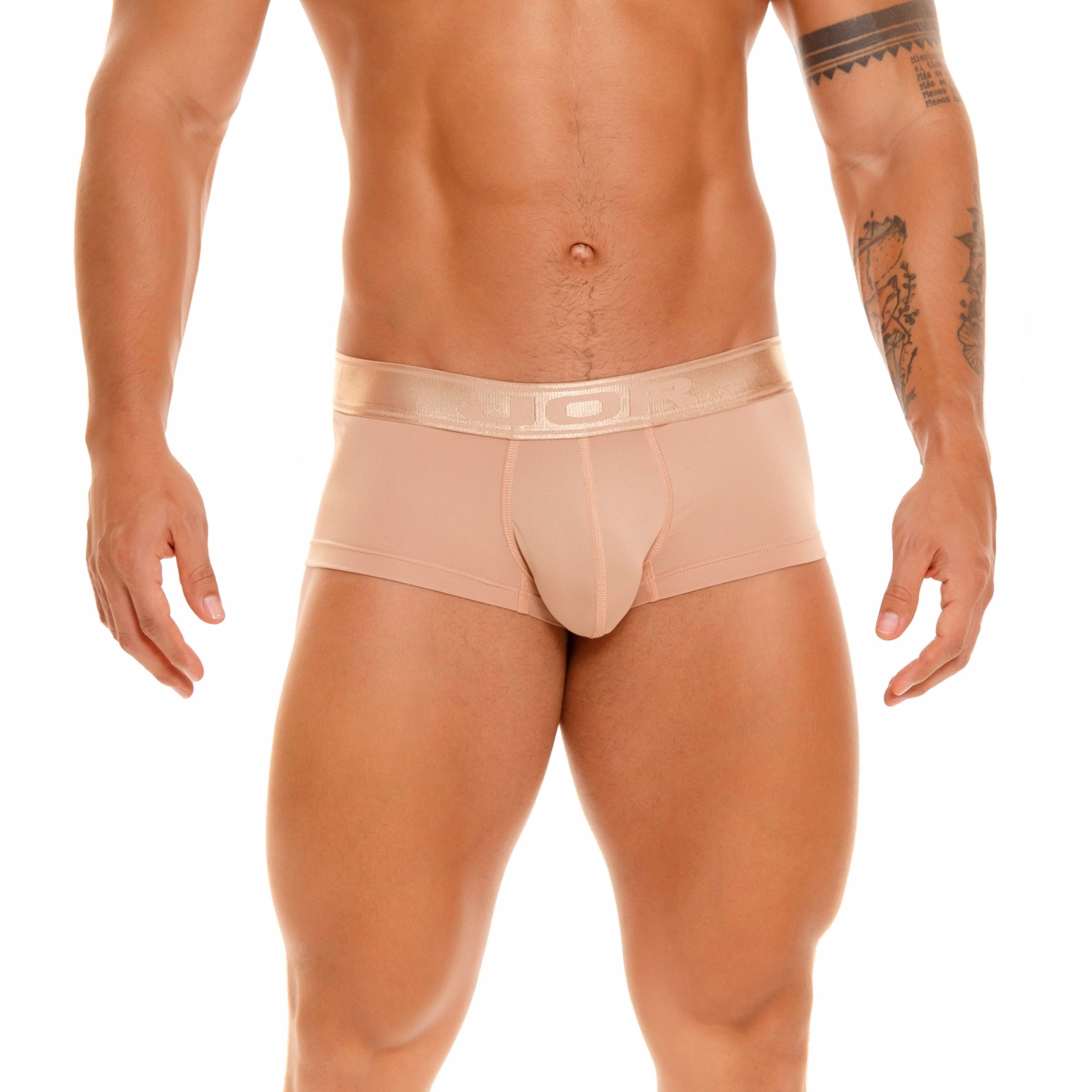 JOR Element Boxer Briefs for Men - Nude Color Soft Comfortable Underwear for Everyday Wear & Gym Workouts