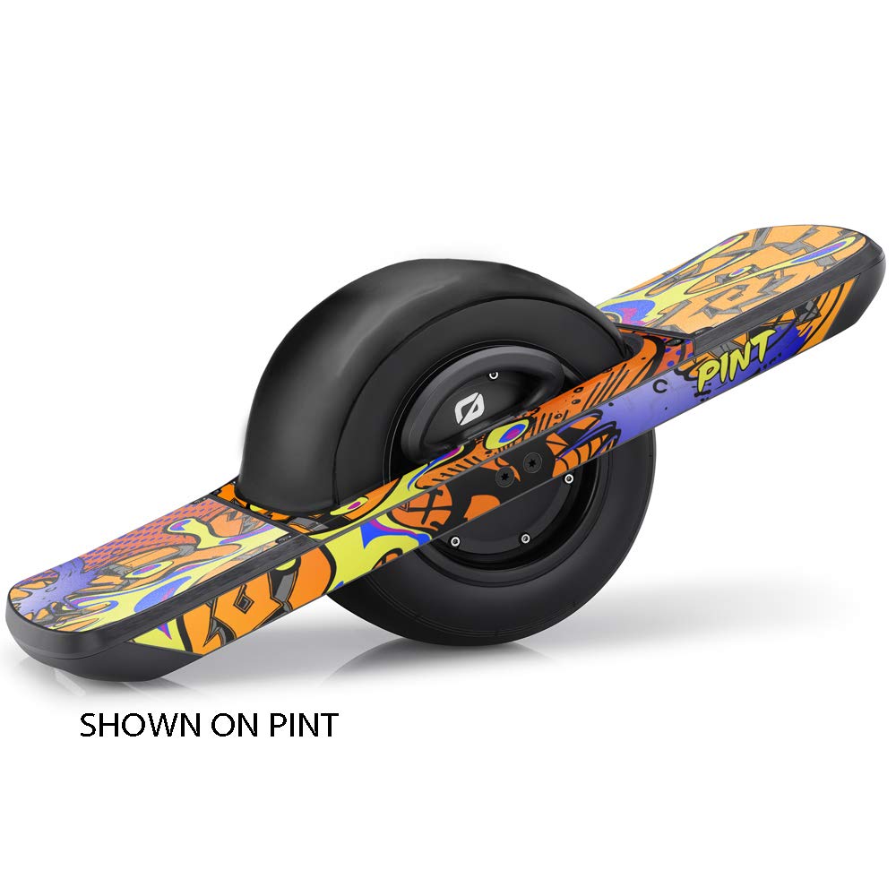 OneWheel Pint Graphics Kit - Zany Orange Rail Decals & Grip Tape | Earth SURF Design by Senge Graphics Inc. | Custom Stickers for Electric Skateboard Enthusiasts | Perfect for Personalizing Your Onewheel Pint XR Accessories