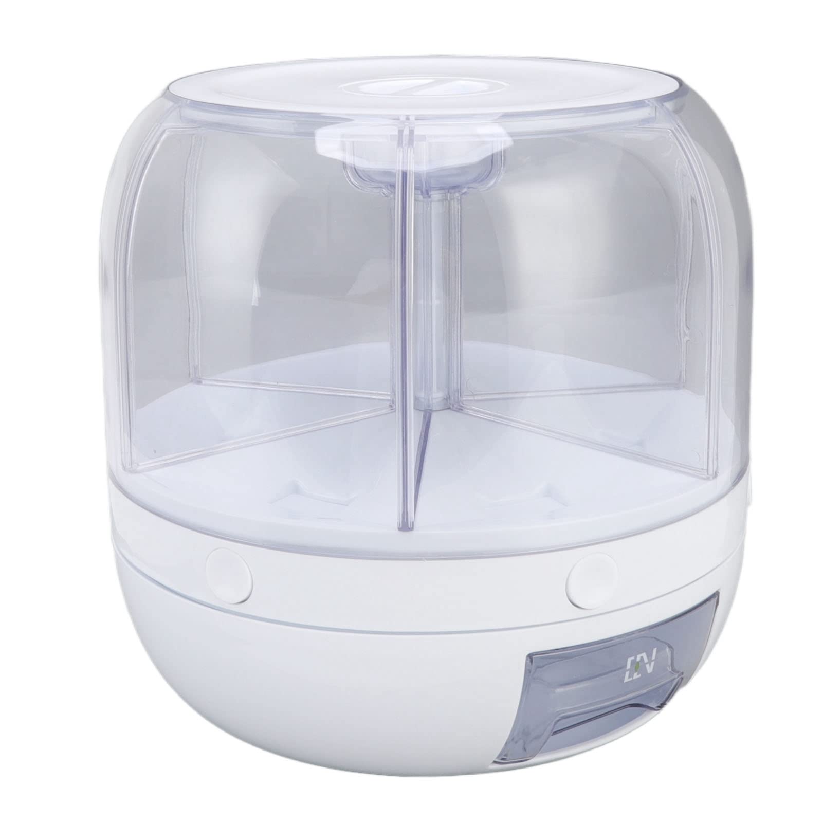360° Rotating 6-Grid Rice & Grain Storage Container with Lid - 5kg Airtight Dry Food Dispenser for Kitchen, Pantry Organization - Perfect for Storing Rice, Flour, Cereal & Bulk Foods