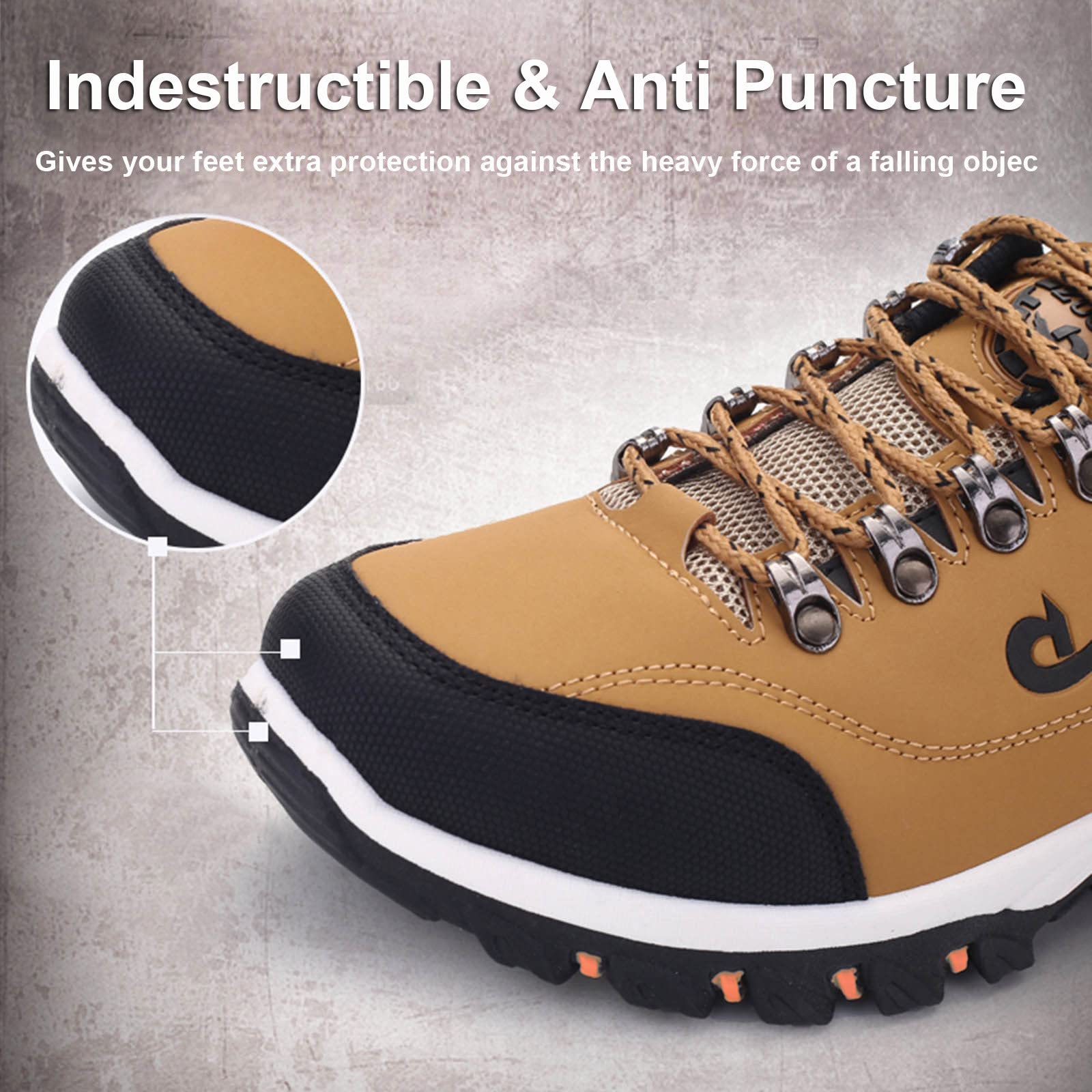 **LCpddajlspig Men's Waterproof Hiking Boots - Non-Slip Winter Trekking Shoes for Outdoor & Mountain Adventures, Lightweight Safety Shoes for Hiking, Motorcycle Riding & Snow Walking**