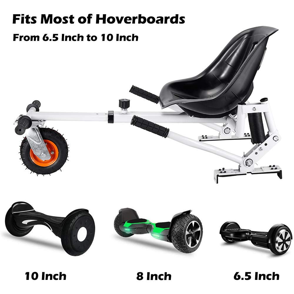 Kids Hoverboard Go Kart Seat Attachment - Adjustable Suspension for 6