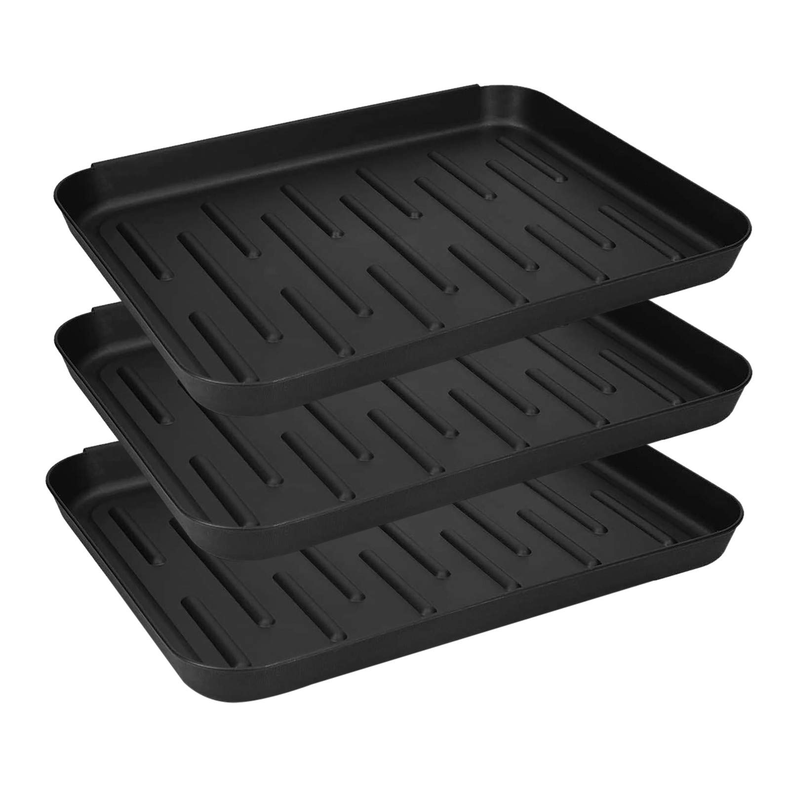3-Pack Multipurpose Boot Tray & Shoe Mat - Waterproof Floor Protector for Indoor/Outdoor Use - Perfect for Entryway, Mudroom, Pet Food Area & Garden Tool Storage