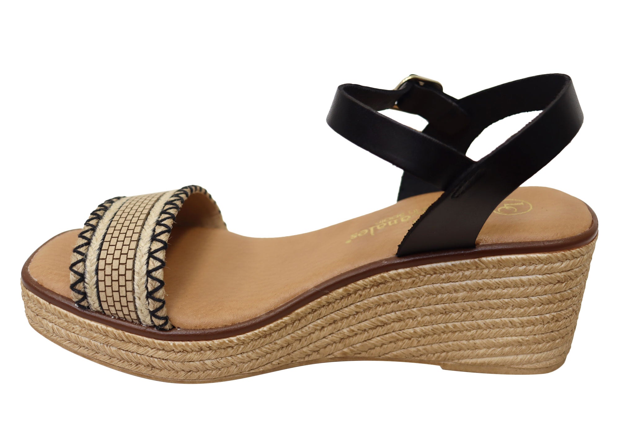 Lola Canales Pambula Women's Spanish Leather Wedge Sandals - Comfortable Summer Shoes for Beach, Vacation & Casual Outings